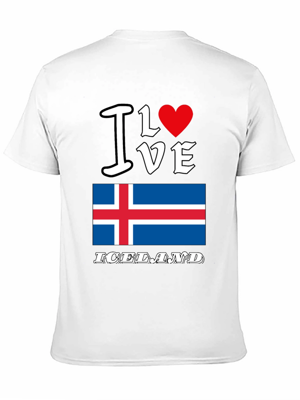 I Love Iceland T-Shirt Iceland Flag Tee