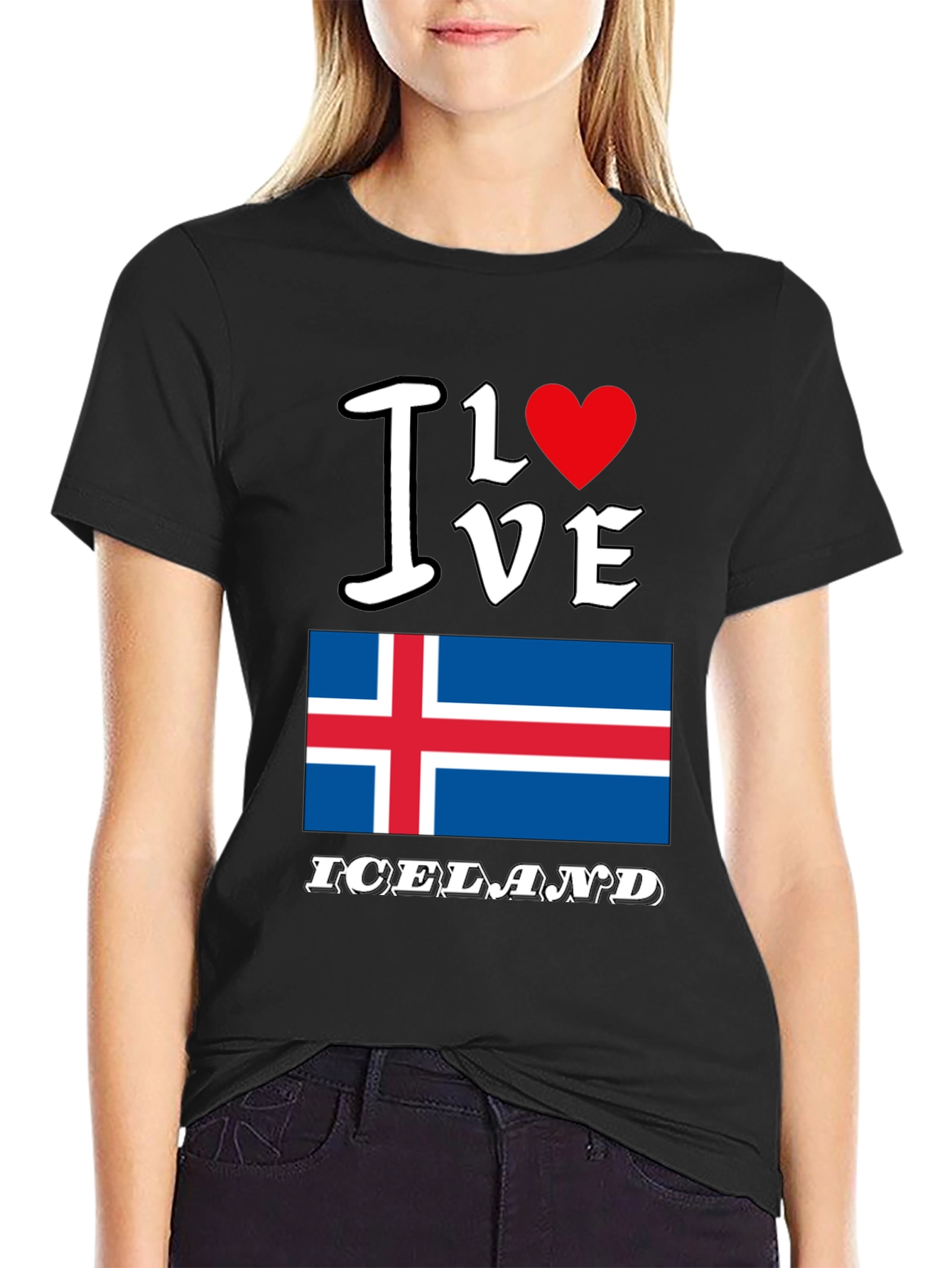 I Love Iceland T-Shirt Iceland Flag Tee