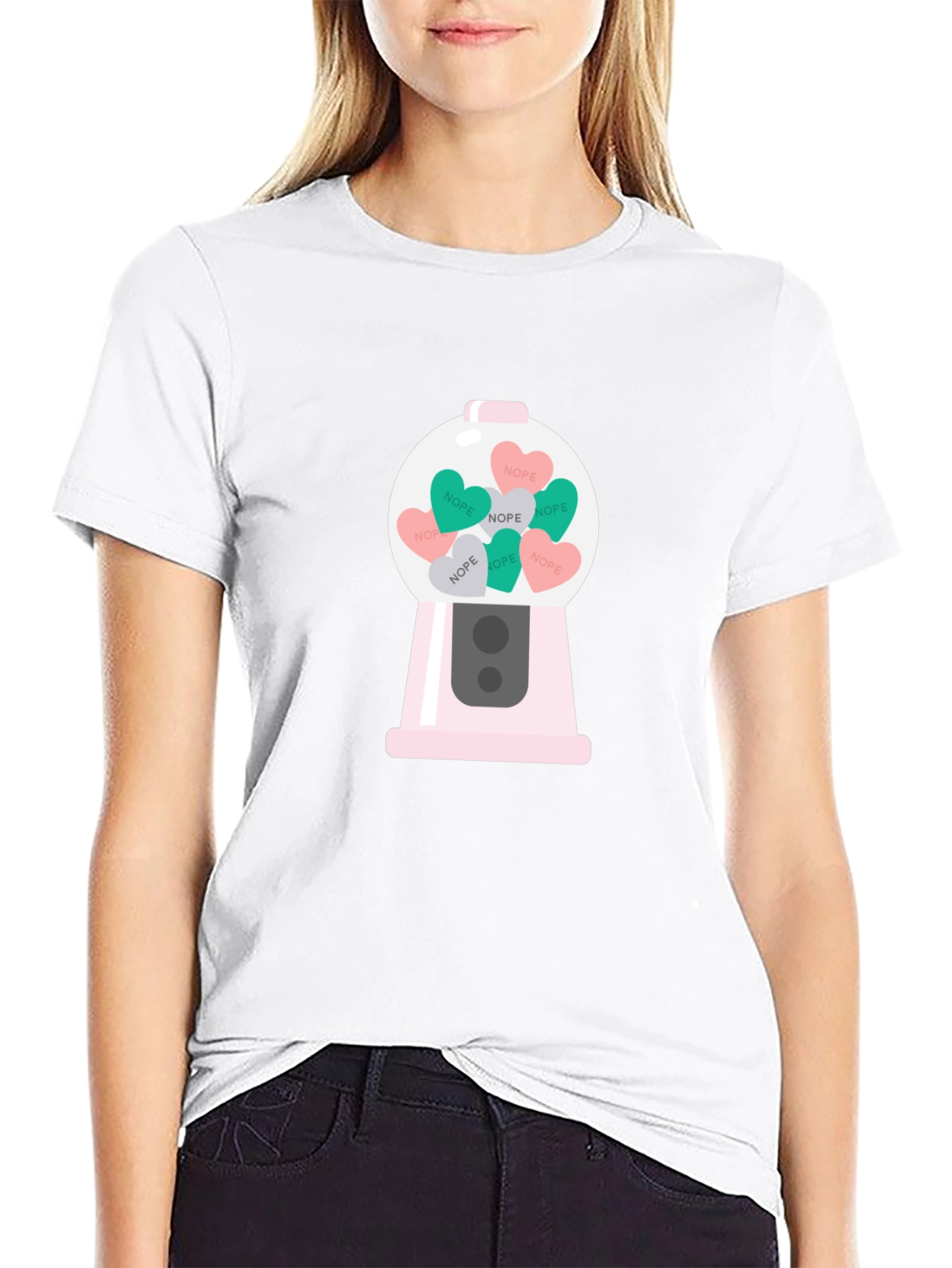 Nope Candy Heart Gumball Machine T-Shirt