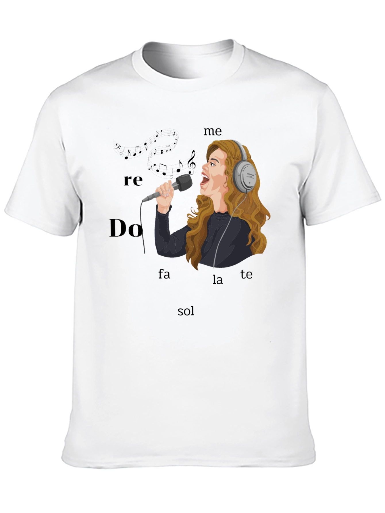 Singing T-Shirt - Music Notes & Singer Graphic Tee