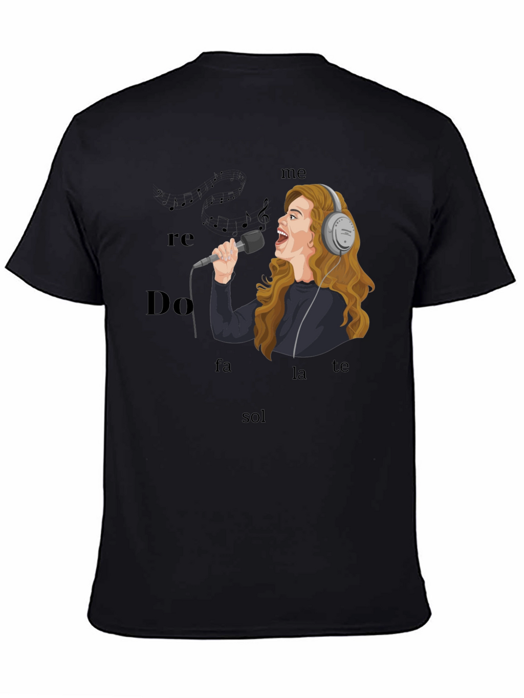 Singing T-Shirt - Music Notes & Singer Graphic Tee