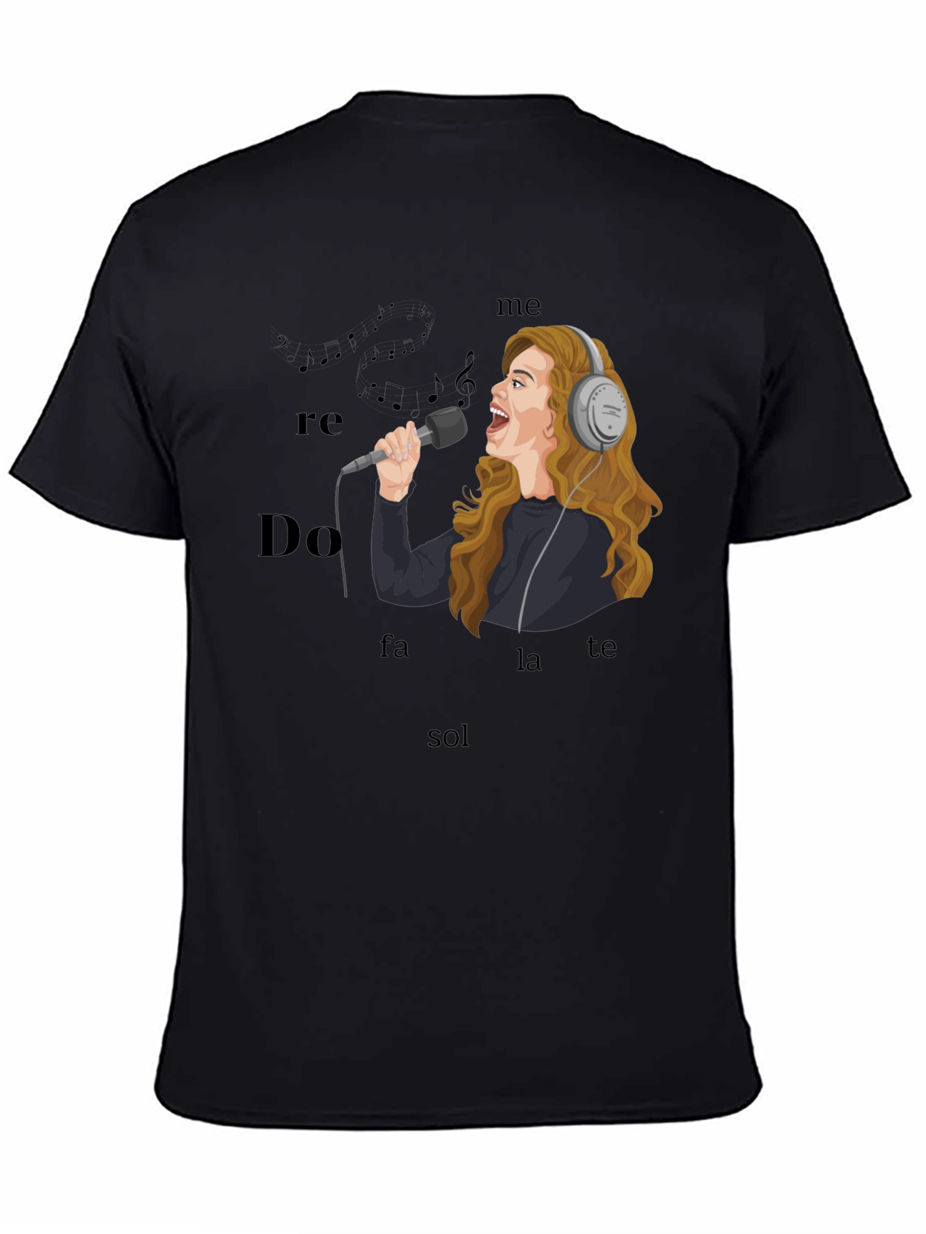Singing T-Shirt - Music Notes & Singer Graphic Tee