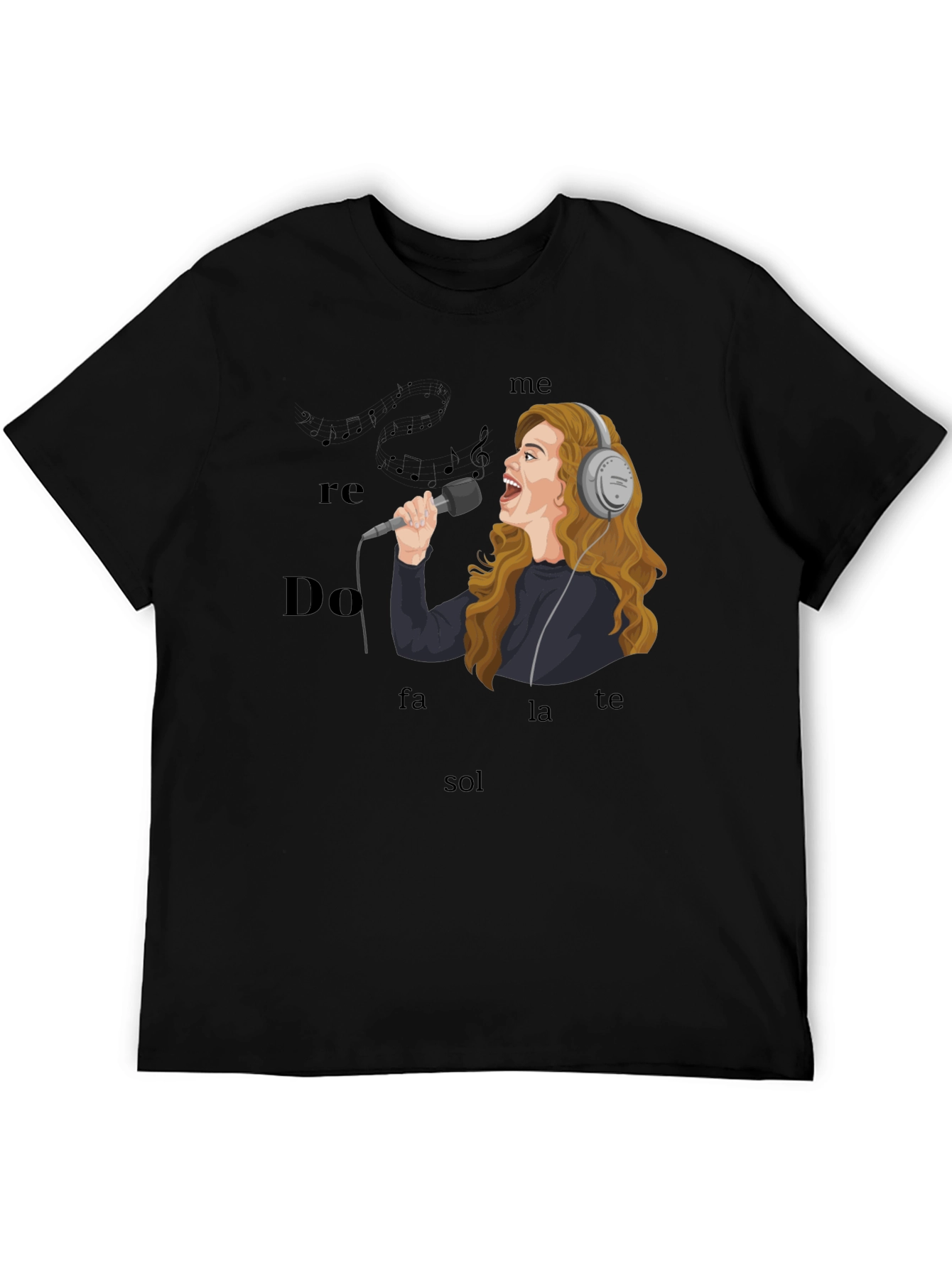 Singing T-Shirt - Music Notes & Singer Graphic Tee