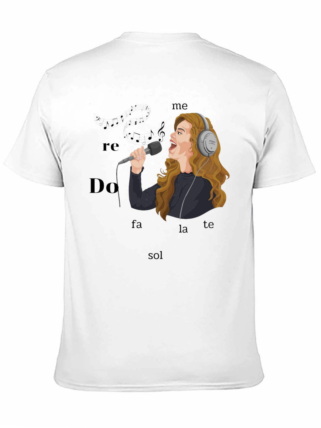 Singing T-Shirt - Music Notes & Singer Graphic Tee