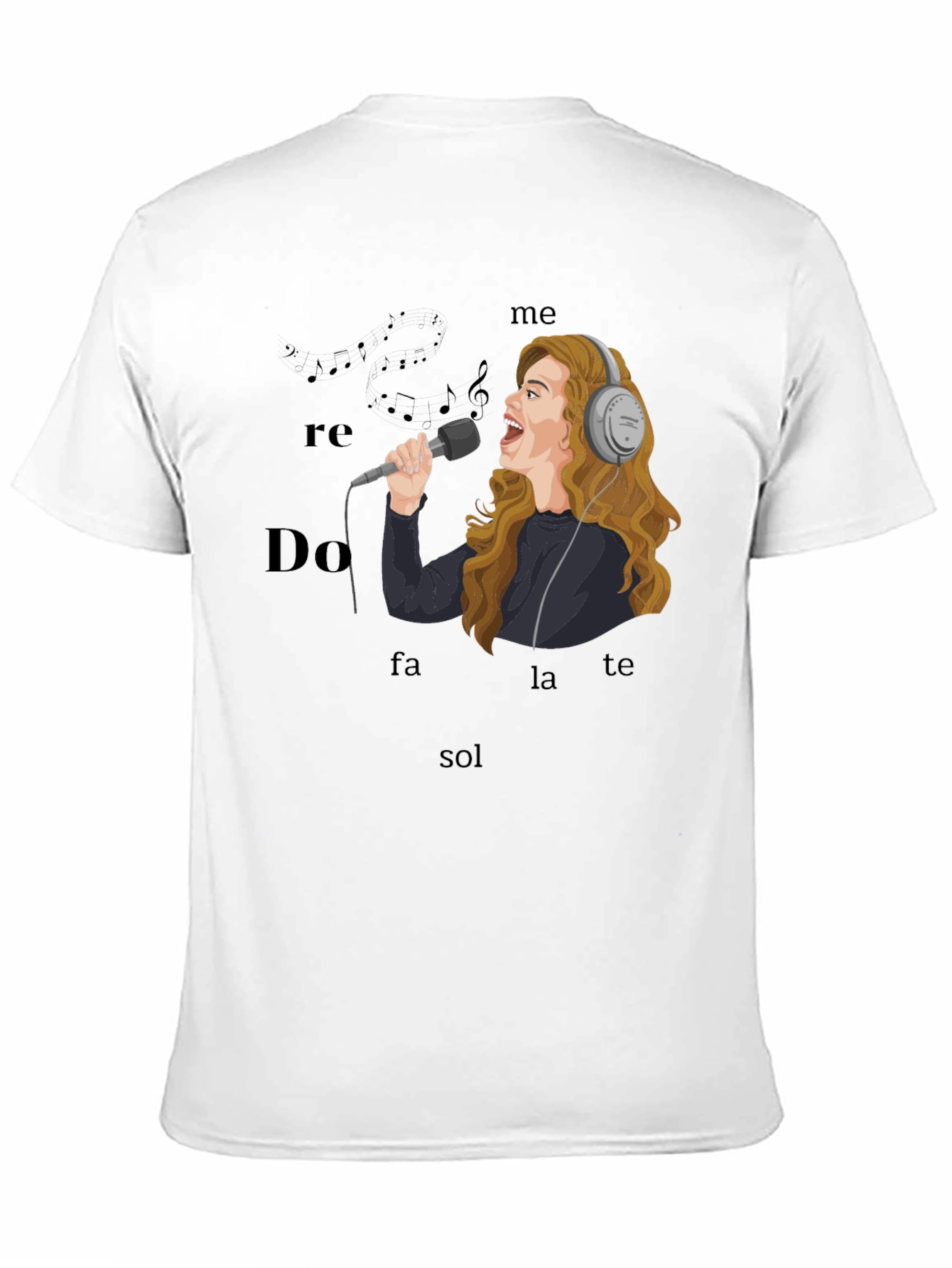 Singing T-Shirt - Music Notes & Singer Graphic Tee