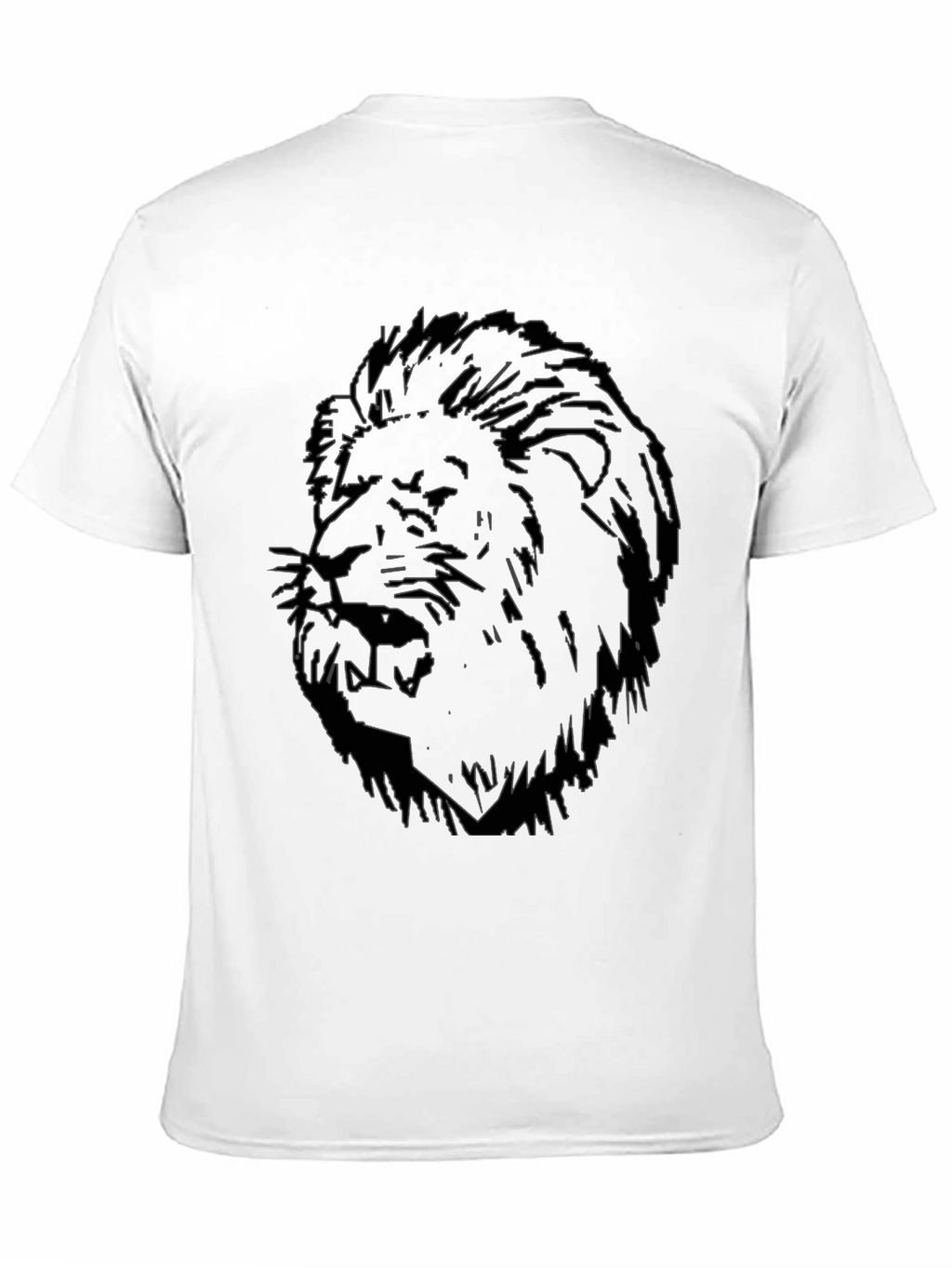 Lion Head Graphic Black T-Shirt