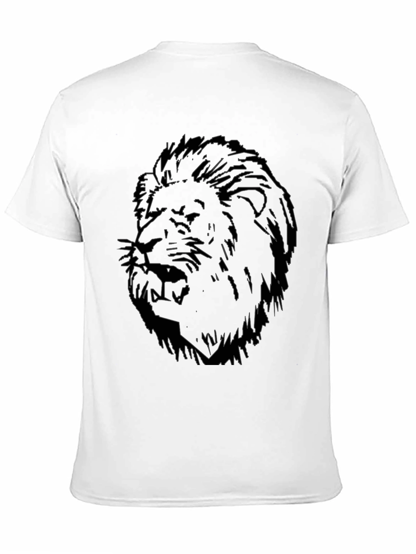 Lion Head Graphic Black T-Shirt