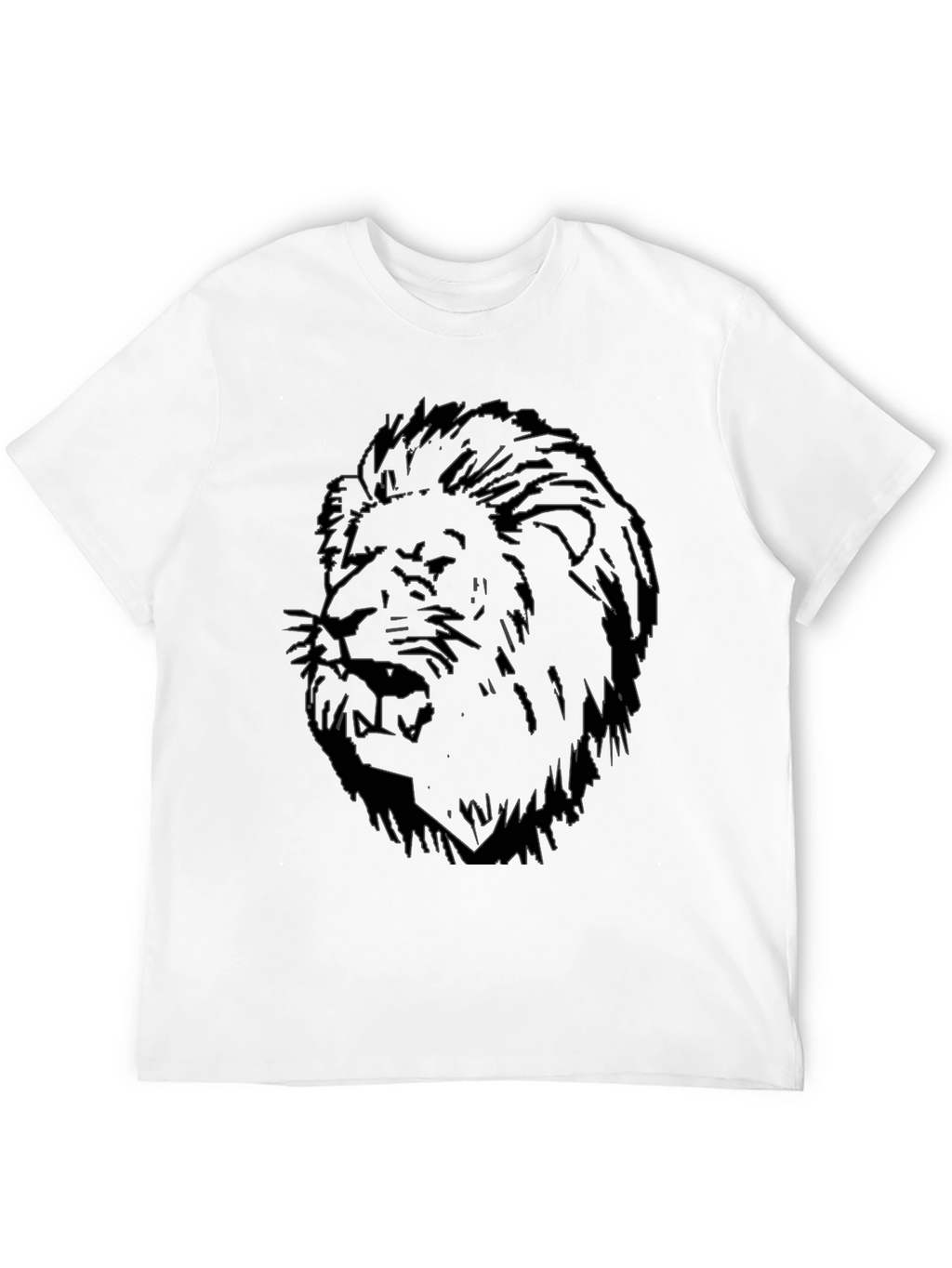 Lion Head Graphic Black T-Shirt