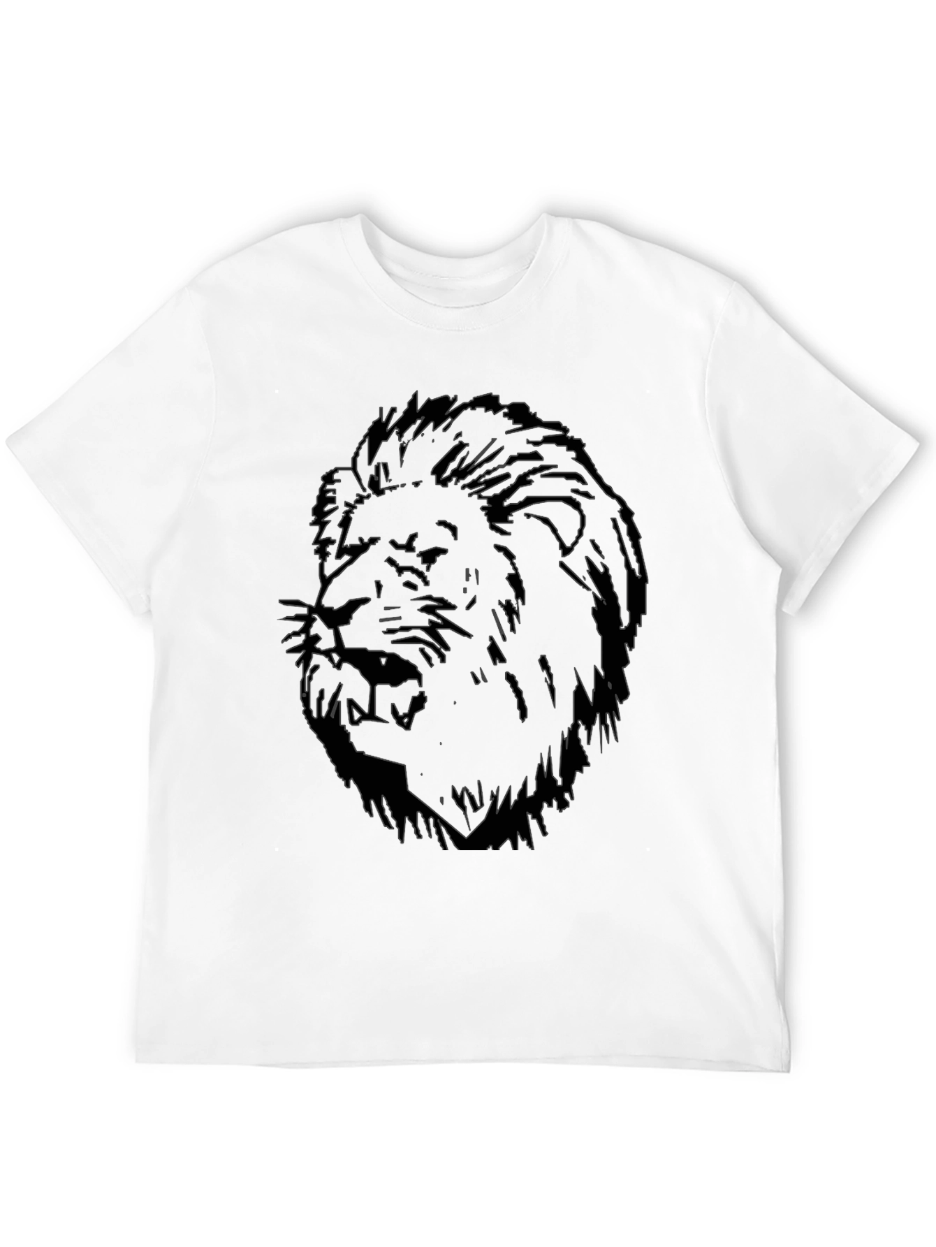 Lion Head Graphic Black T-Shirt
