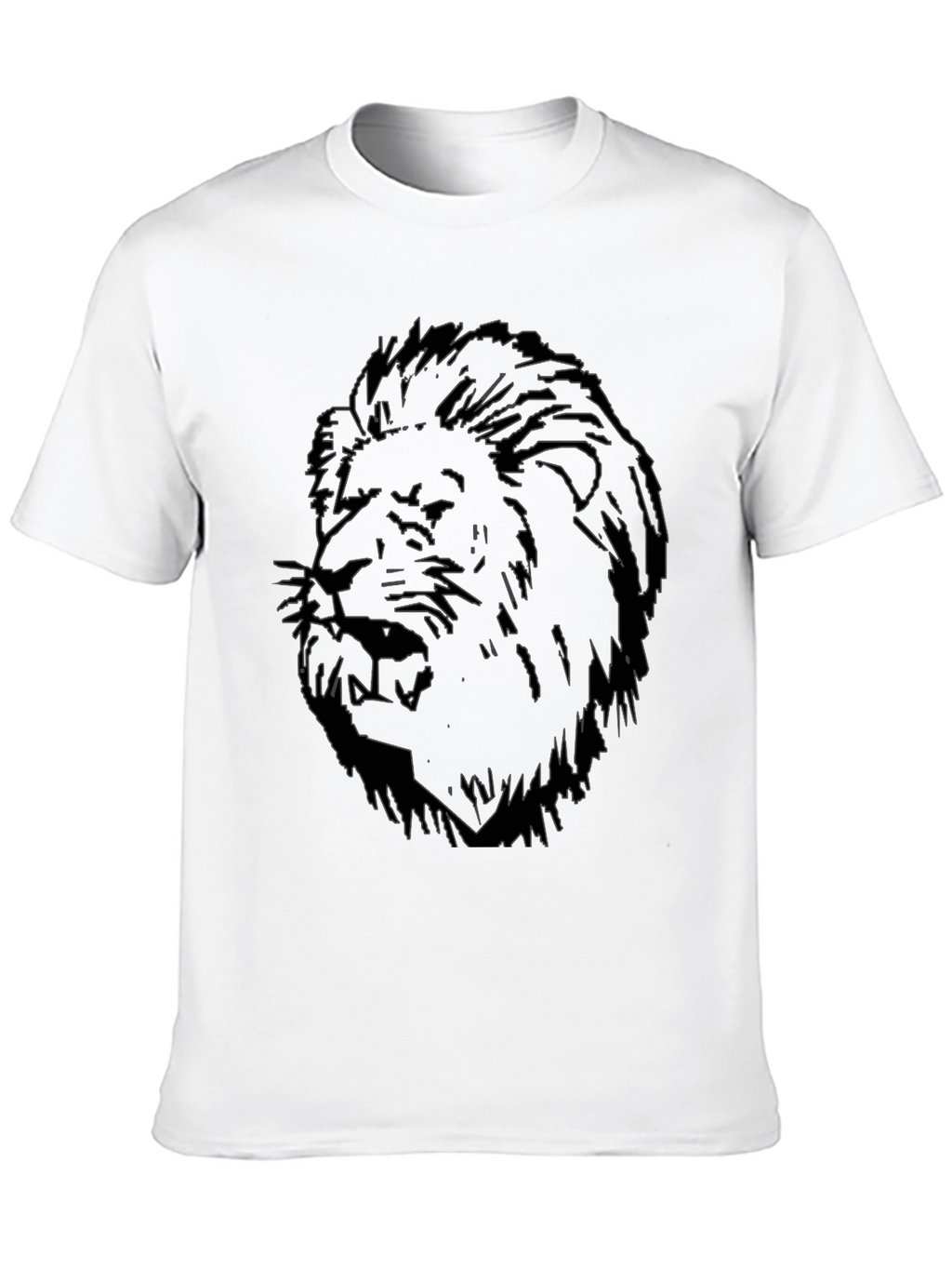 Lion Head Graphic Black T-Shirt