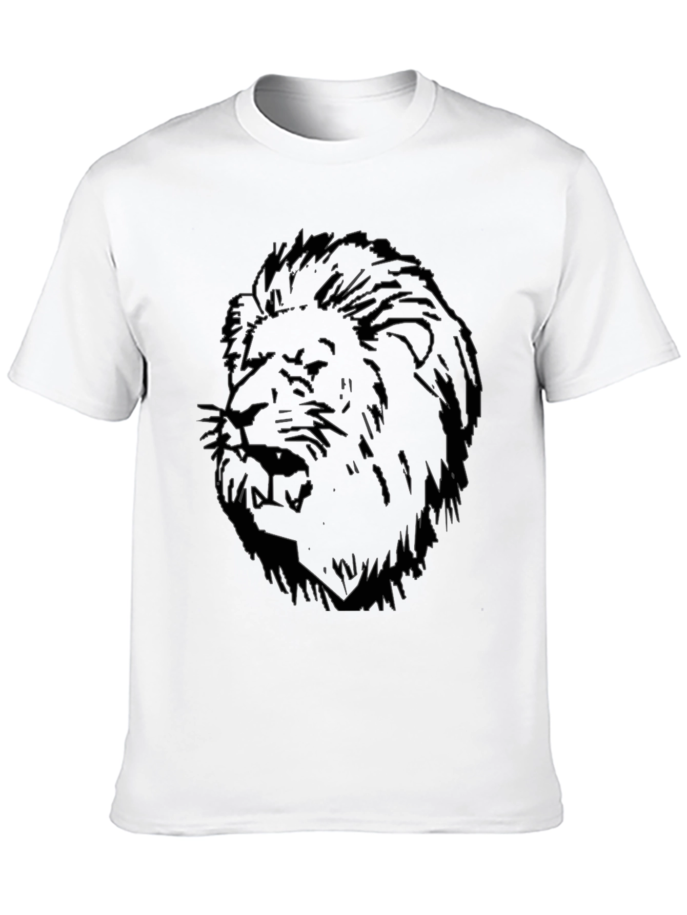 Lion Head Graphic Black T-Shirt
