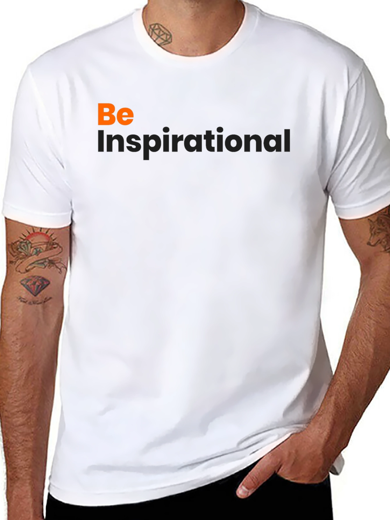 Be Inspirational Graphic Black T-Shirt