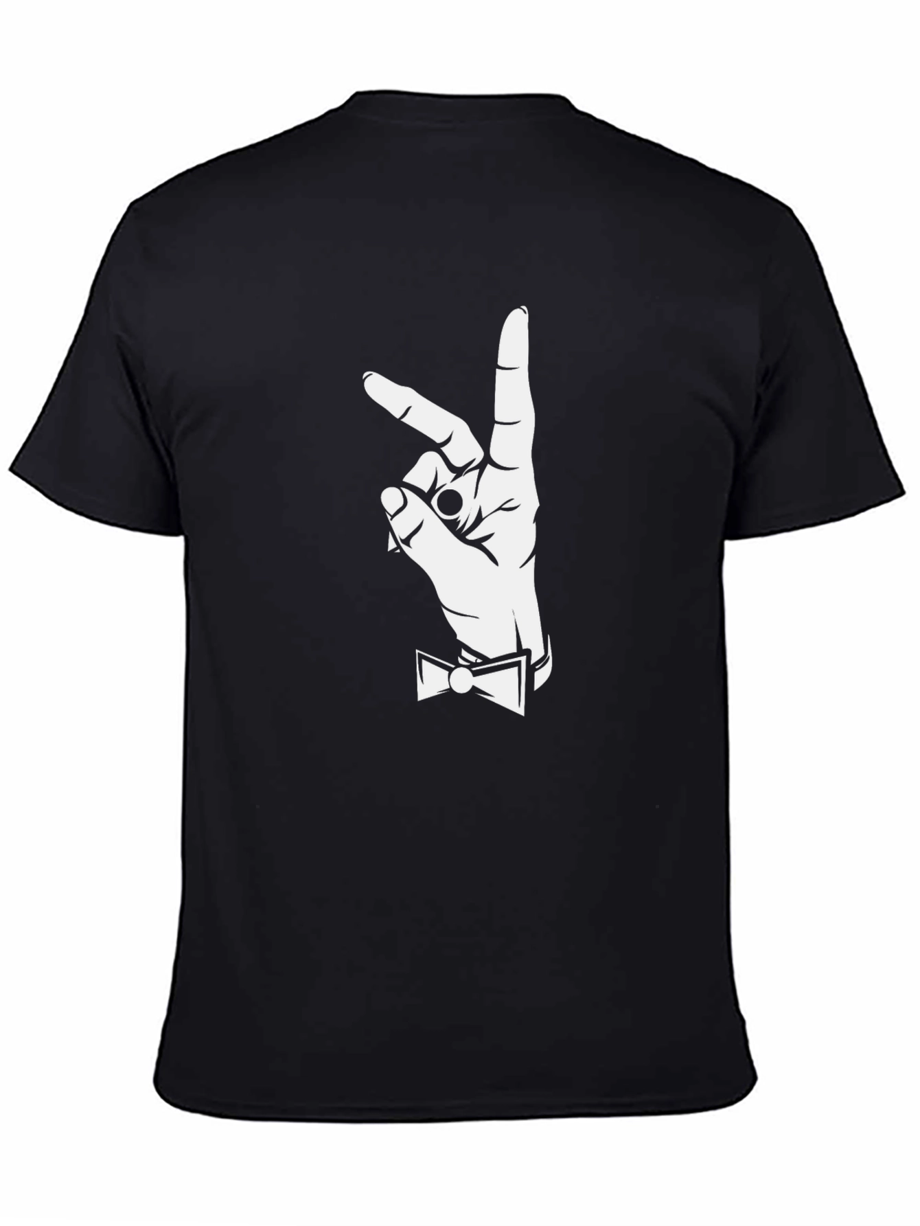 Gentleman Hand Gesture Graphic Tee - Black