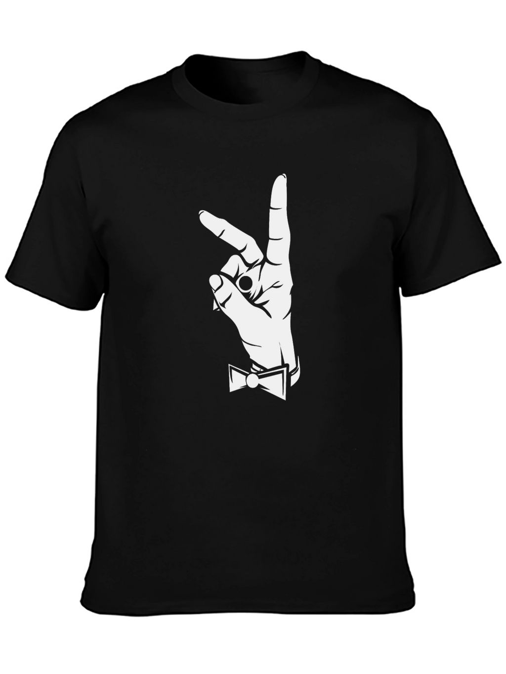 Gentleman Hand Gesture Graphic Tee - Black