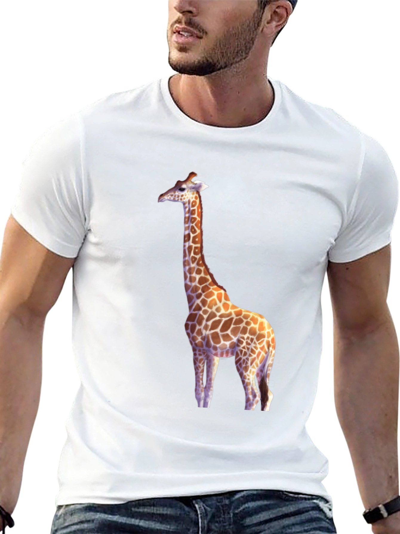 Giraffe Graphic Black T-Shirt