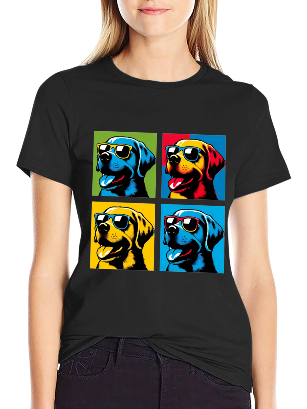 Pop Art Dogs T-Shirt - Stylish Pet Lover Apparel