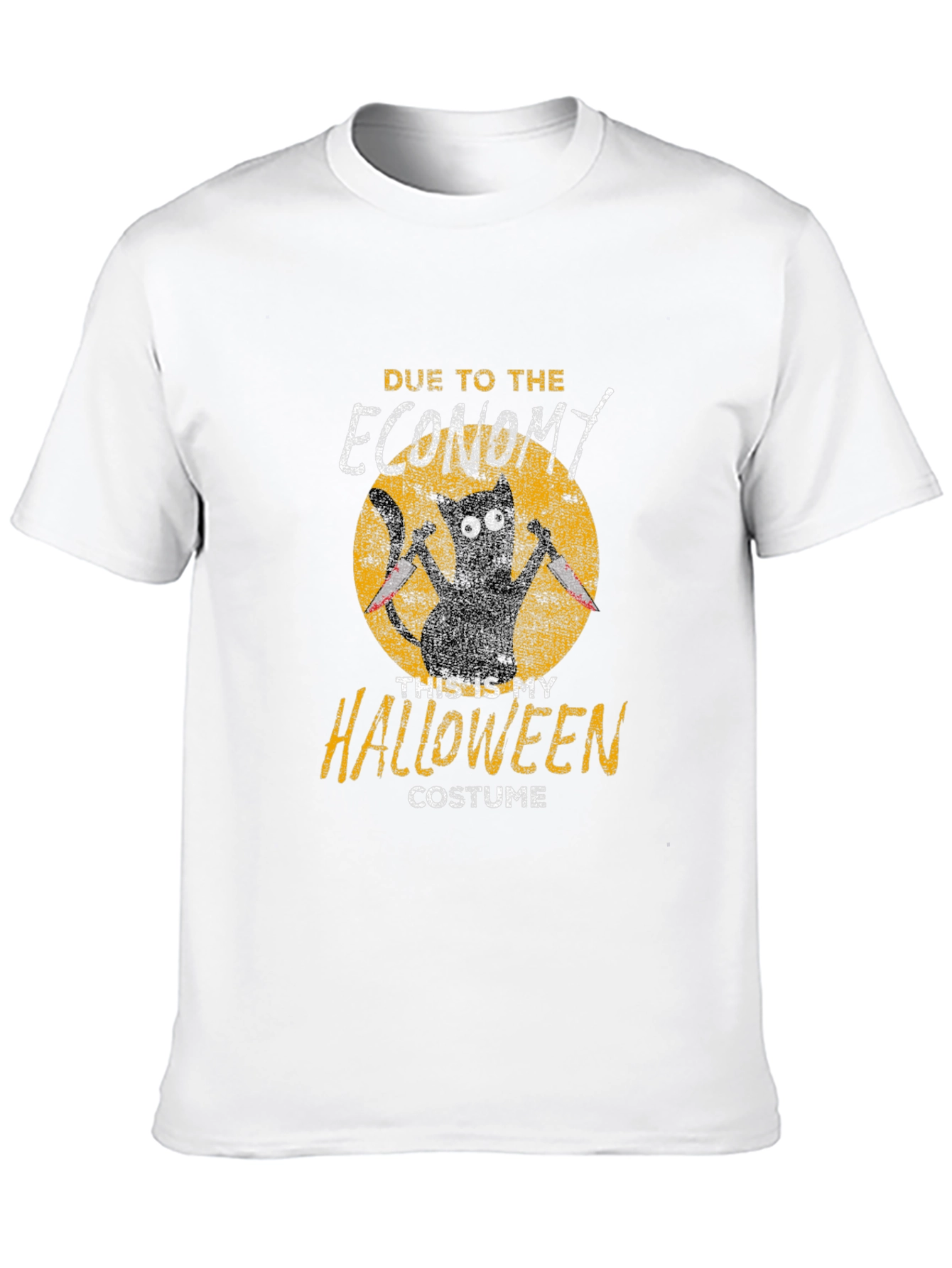 Economy Halloween Costume Black Cat Graphic T-Shirt