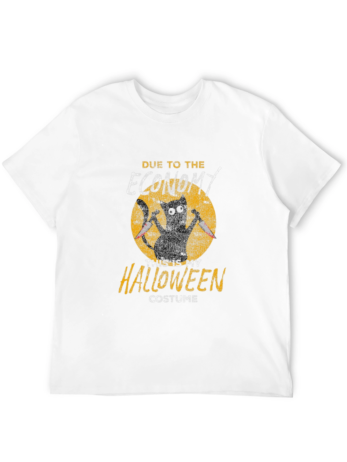 Economy Halloween Costume Black Cat Graphic T-Shirt