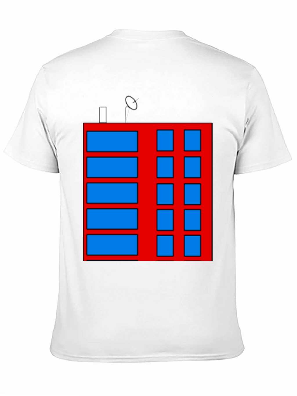 Abstract Building Graphic Tee - Black Casual Shirt