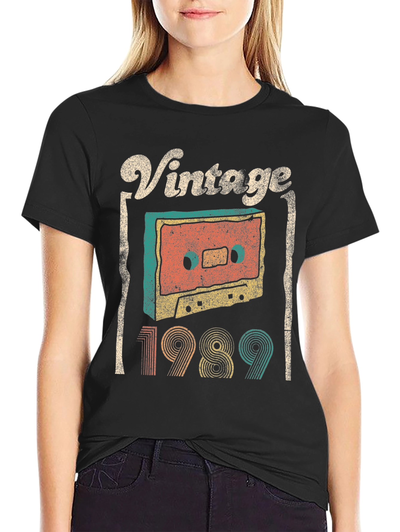 Vintage 1989 Cassette Tape Graphic T-Shirt