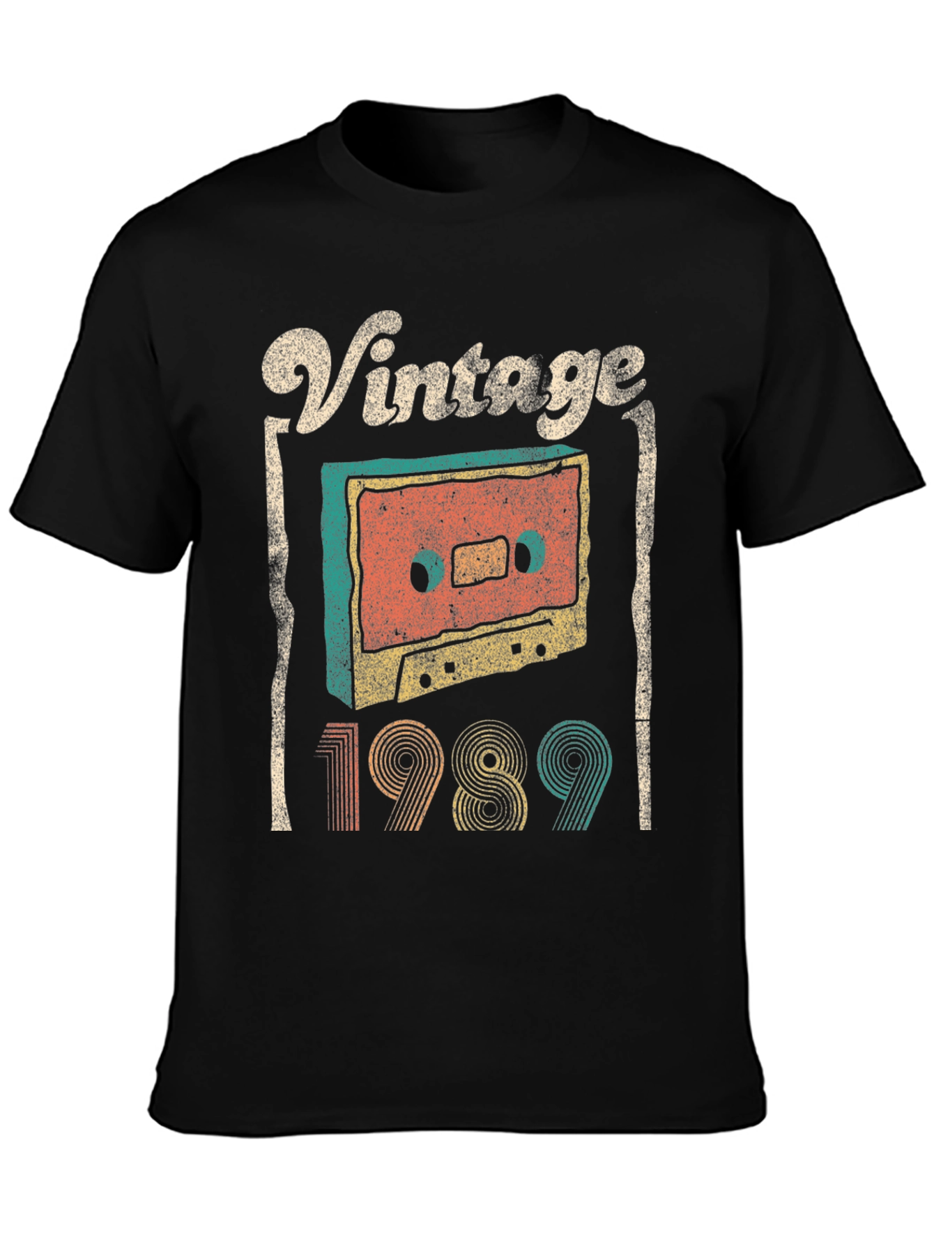 Vintage 1989 Cassette Tape Graphic T-Shirt