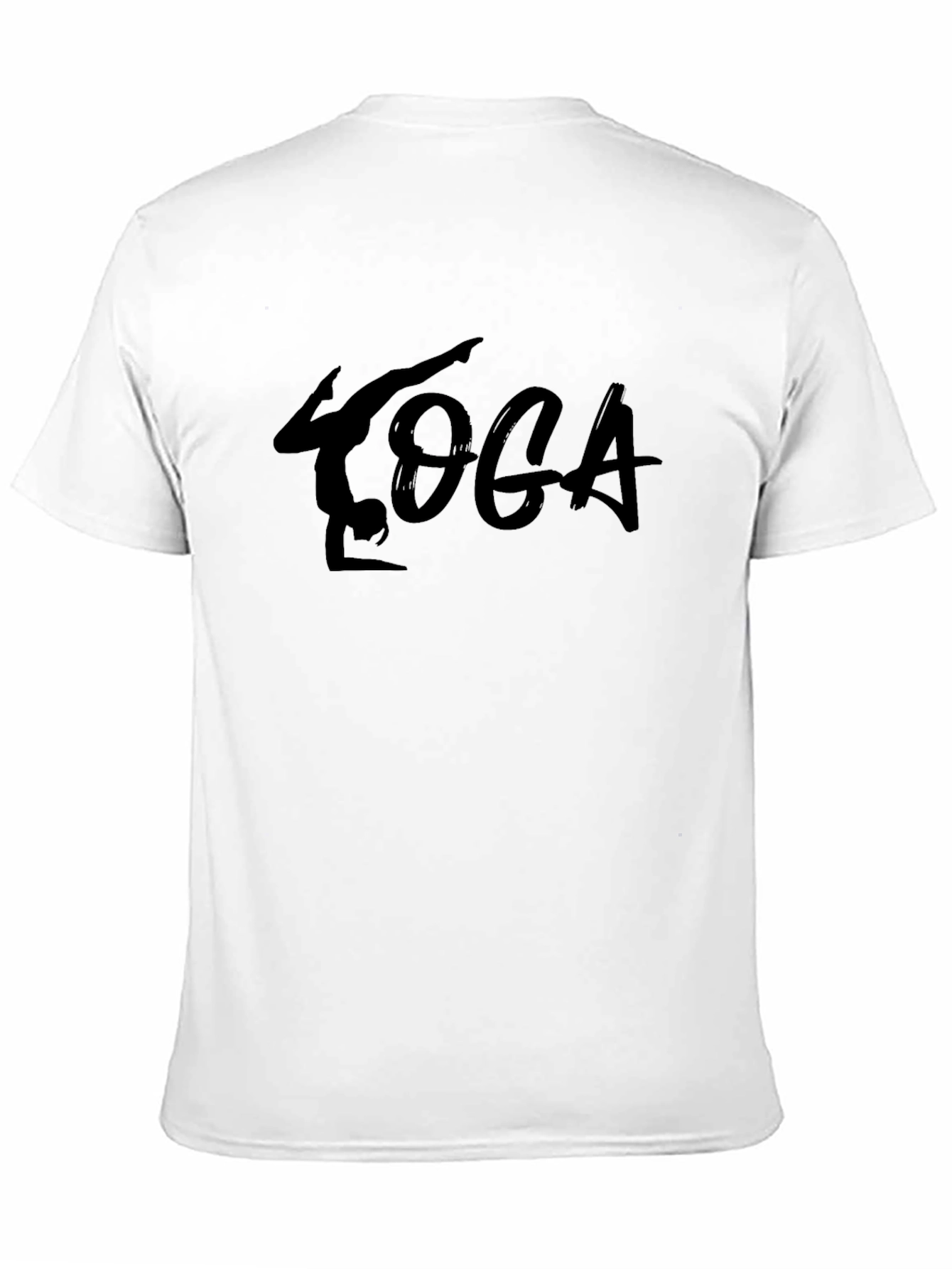 Yoga Pose Black Graphic T-Shirt