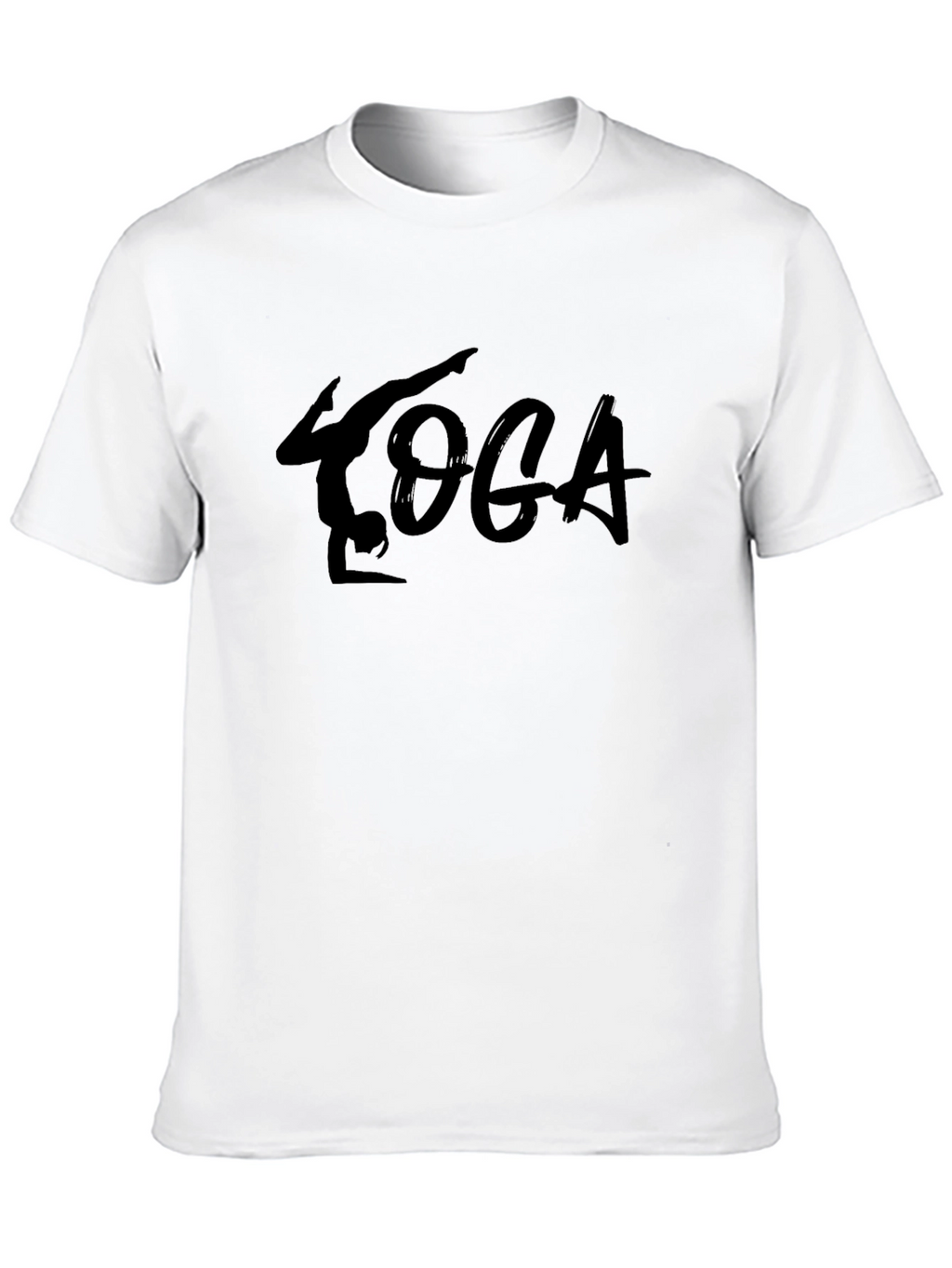 Yoga Pose Black Graphic T-Shirt