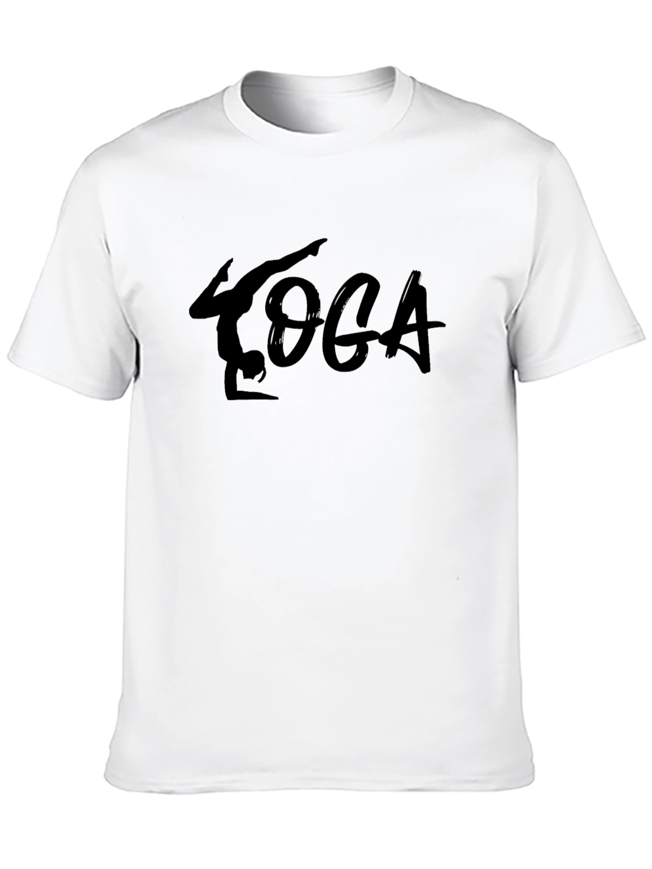 Yoga Pose Black Graphic T-Shirt