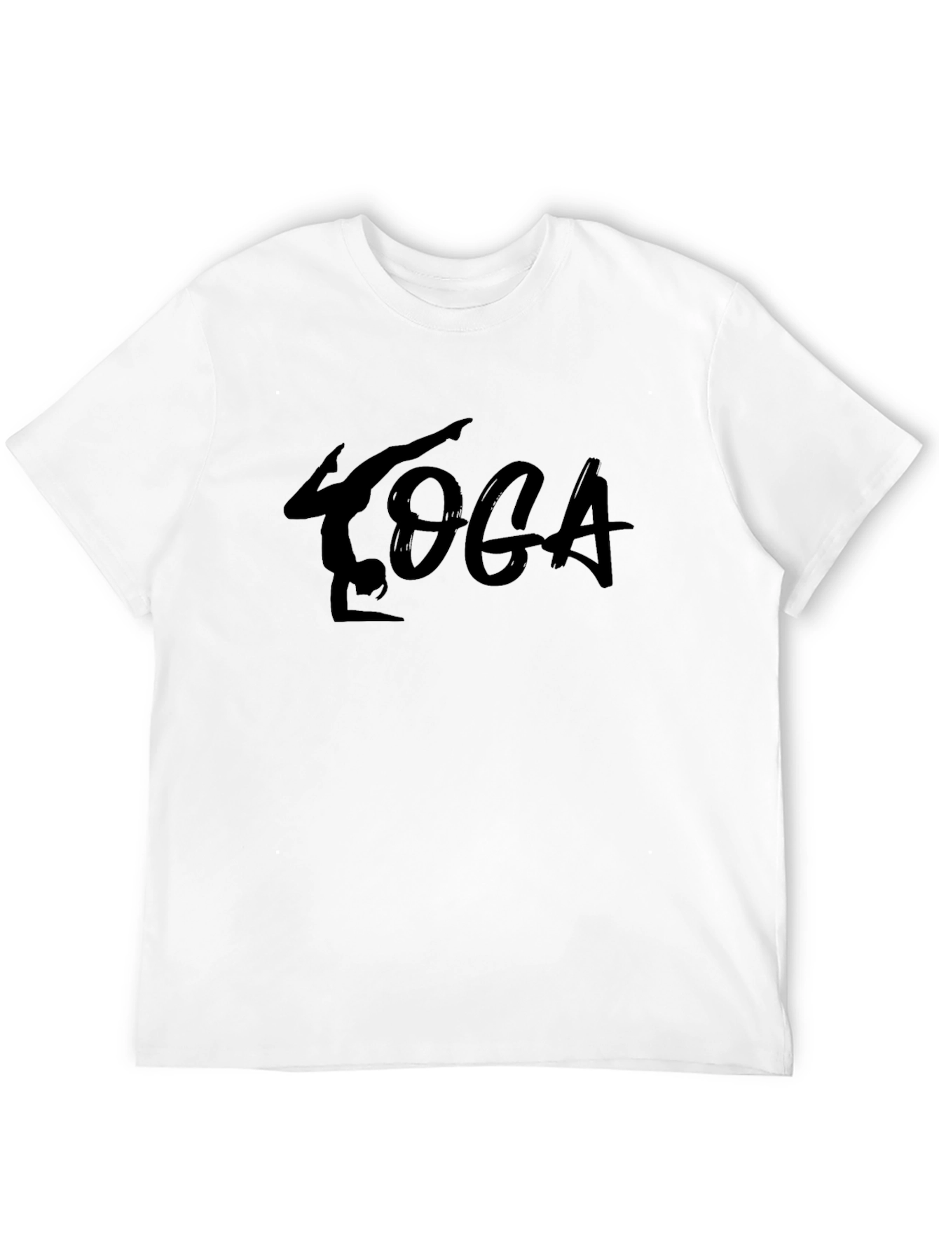 Yoga Pose Black Graphic T-Shirt