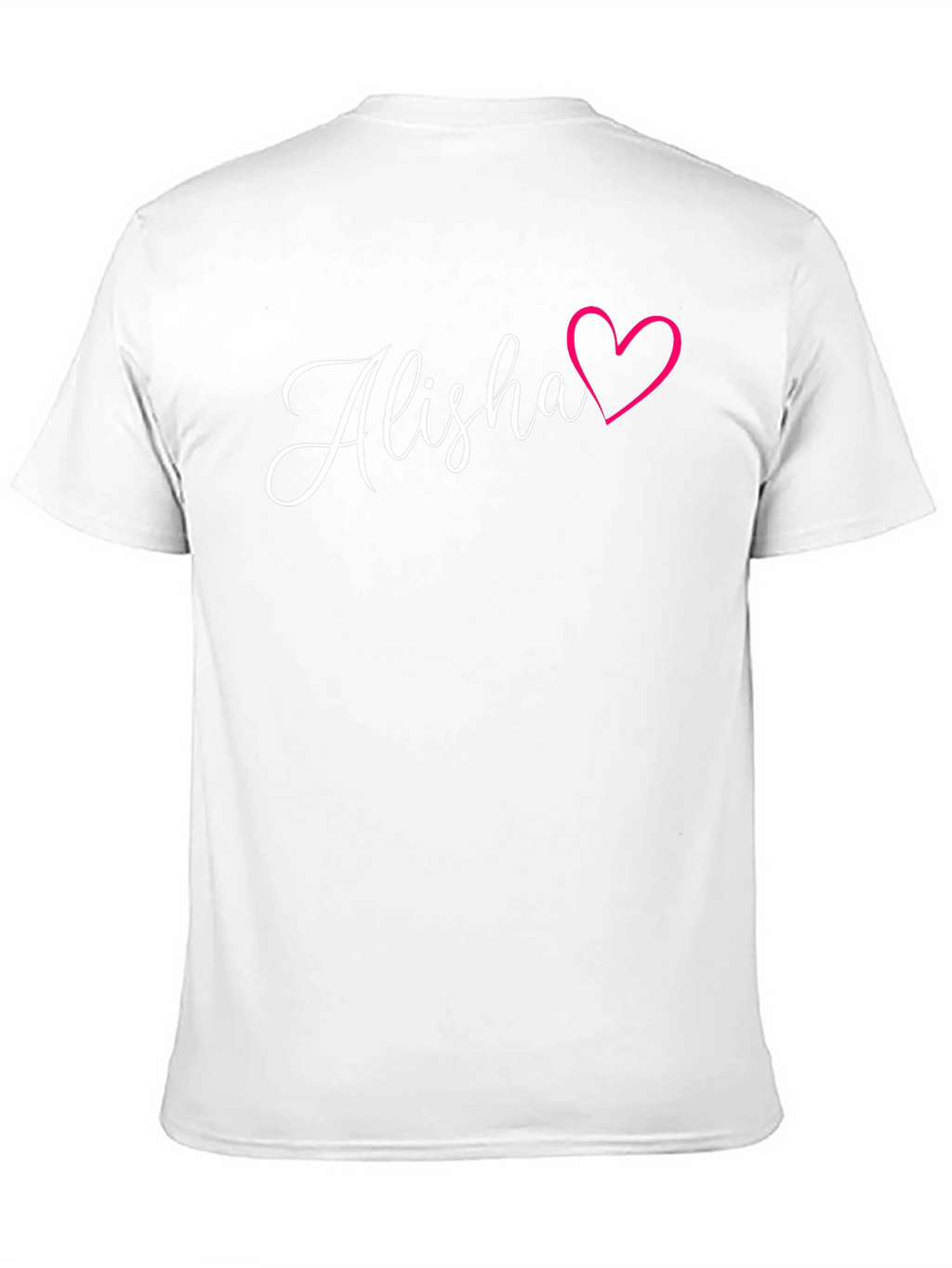 Alisha Name Heart Graphic Black T-Shirt