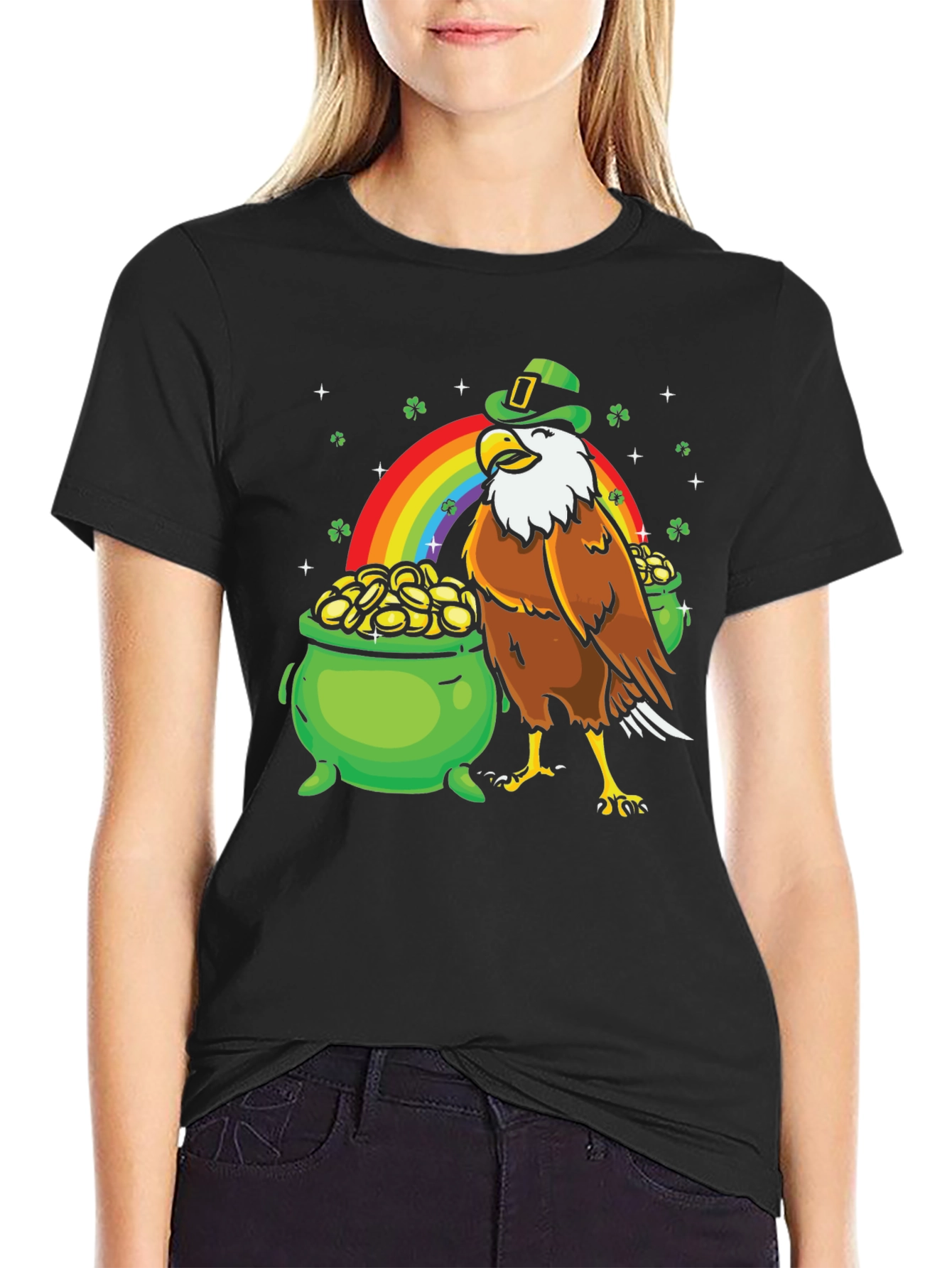 St. Patricks Day Eagle Graphic Tee