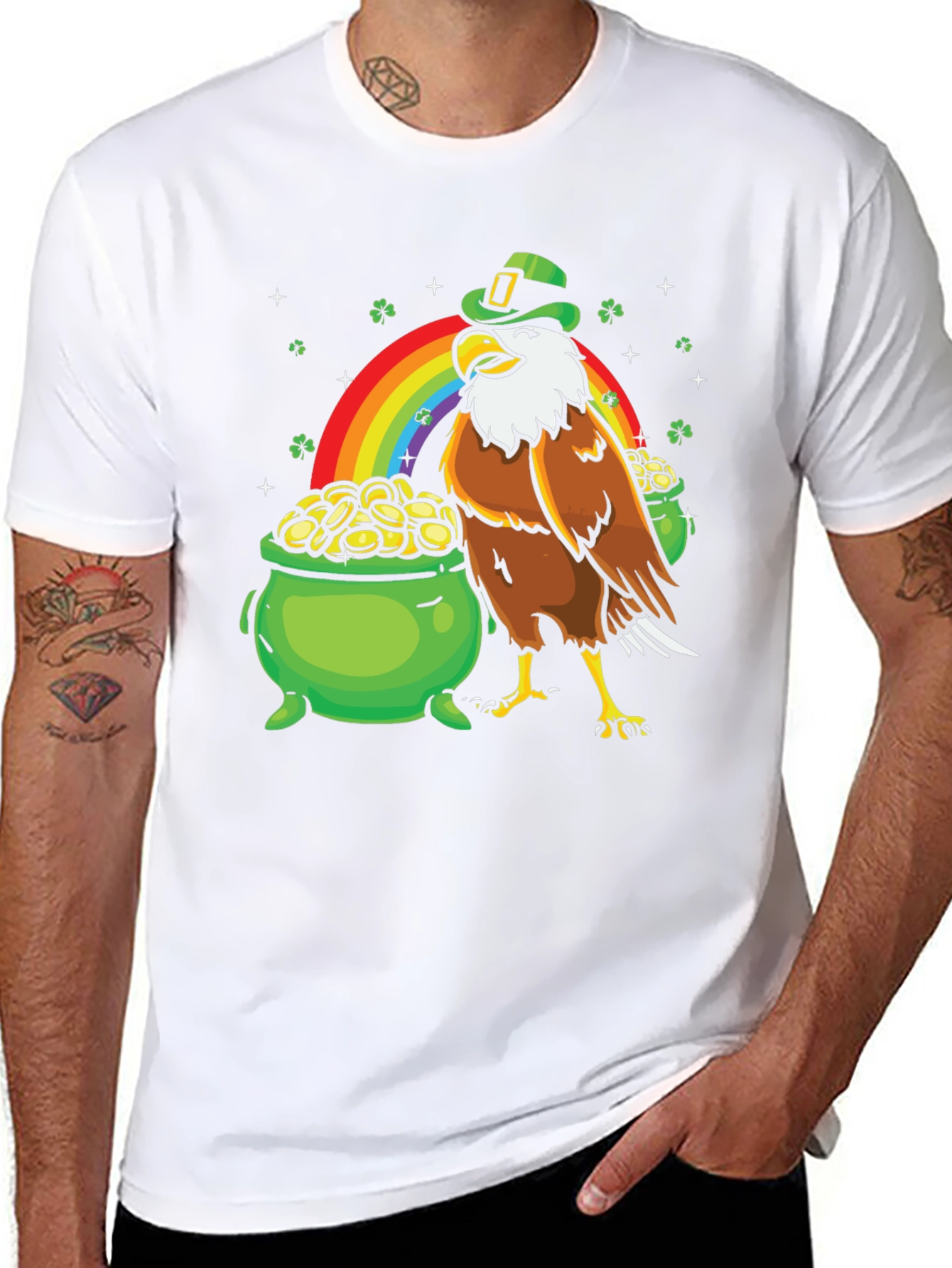 St. Patricks Day Eagle Graphic Tee