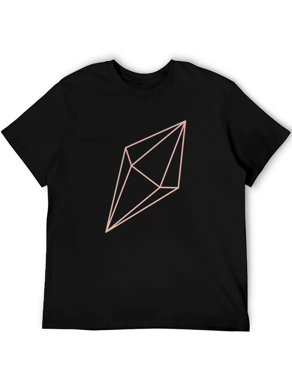 Geometric Crystal Graphic T-Shirt - Black