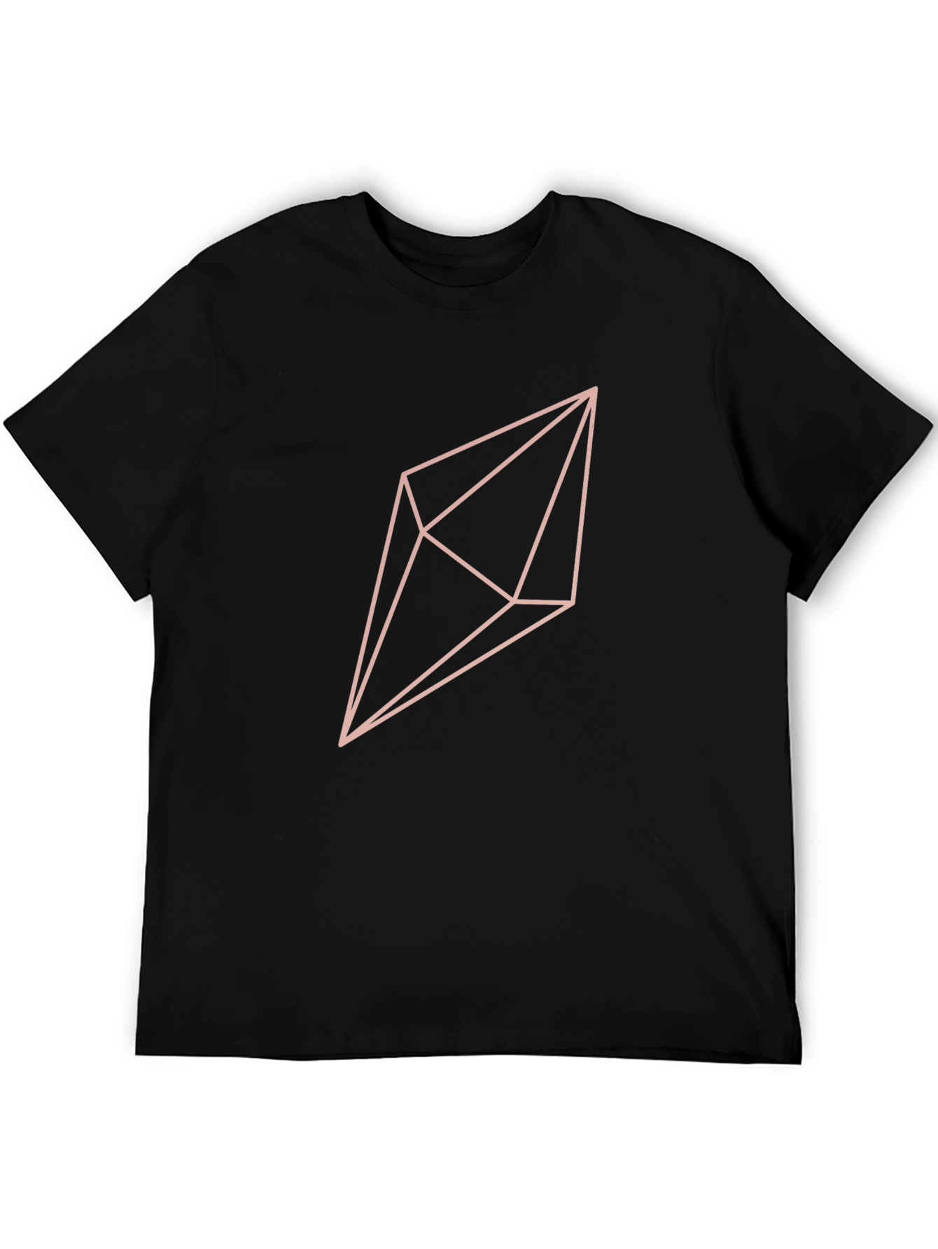 Geometric Crystal Graphic T-Shirt - Black