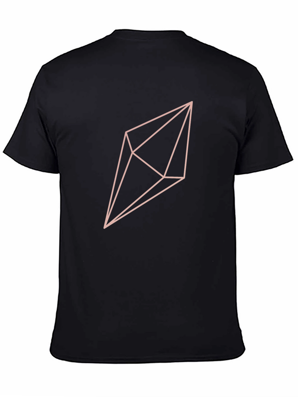 Geometric Crystal Graphic T-Shirt - Black