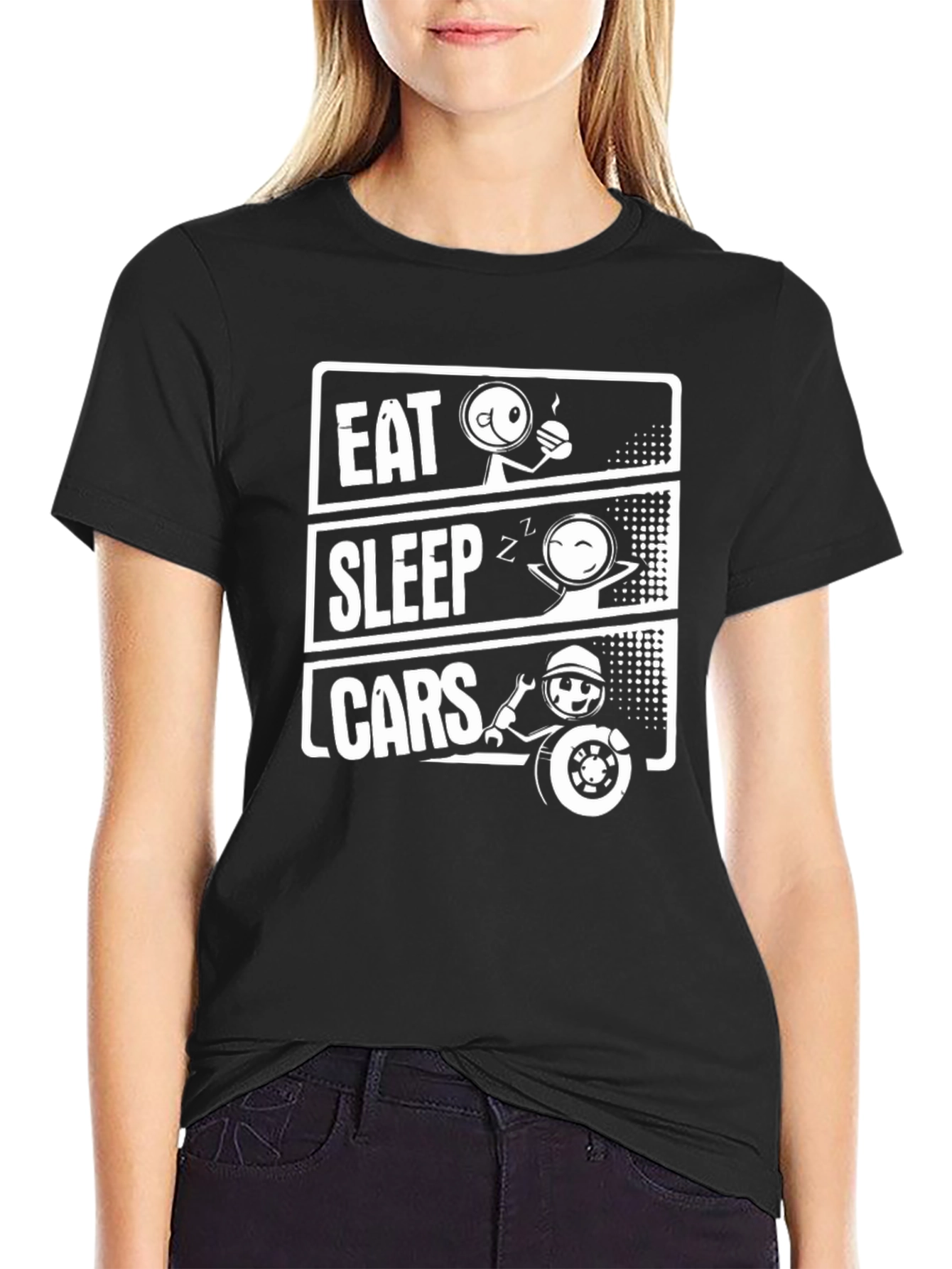 Eat Sleep Cars T-Shirt - Car Enthusiast Tee