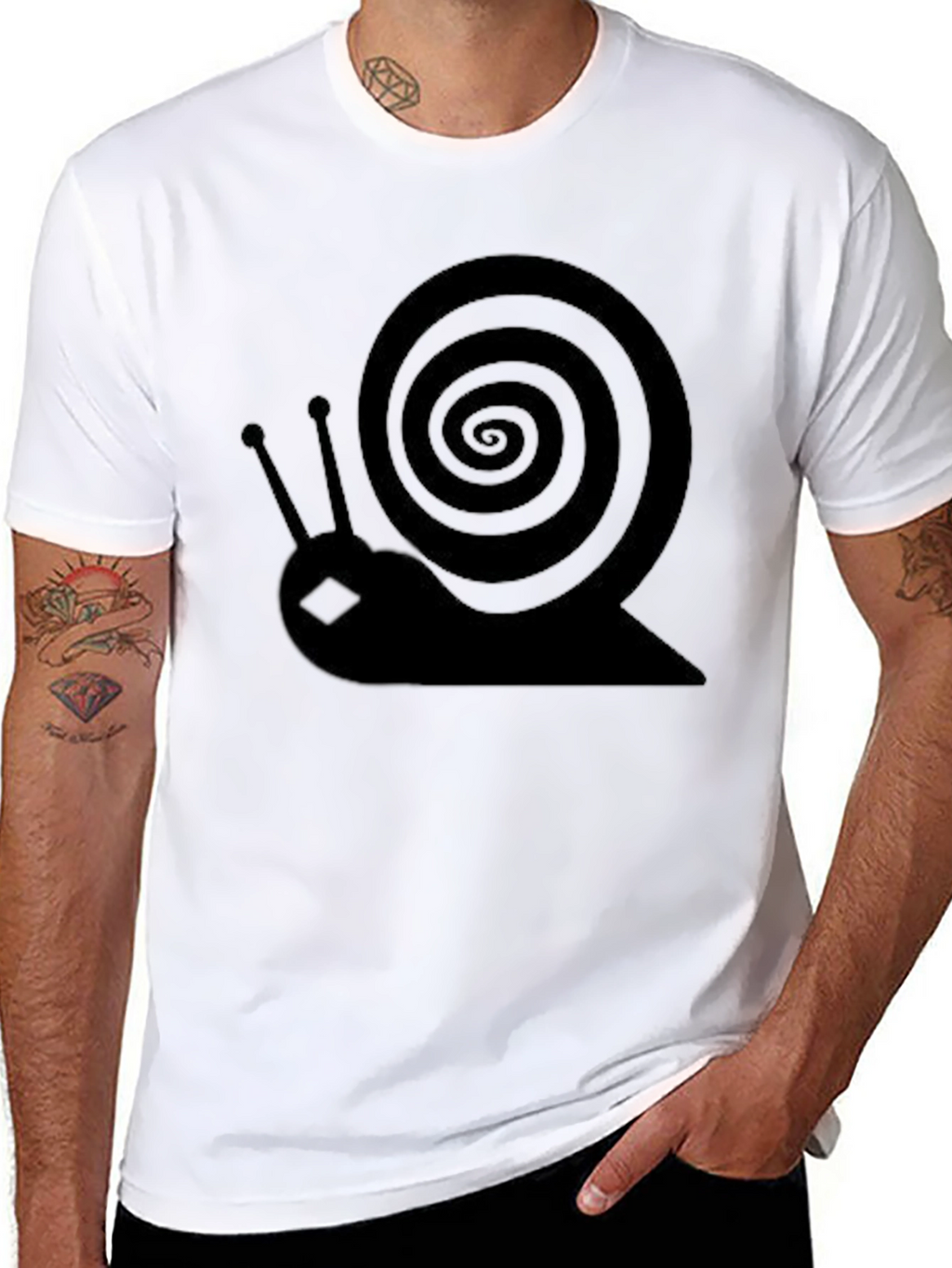 Hypnotic Snail Black Graphic Tee