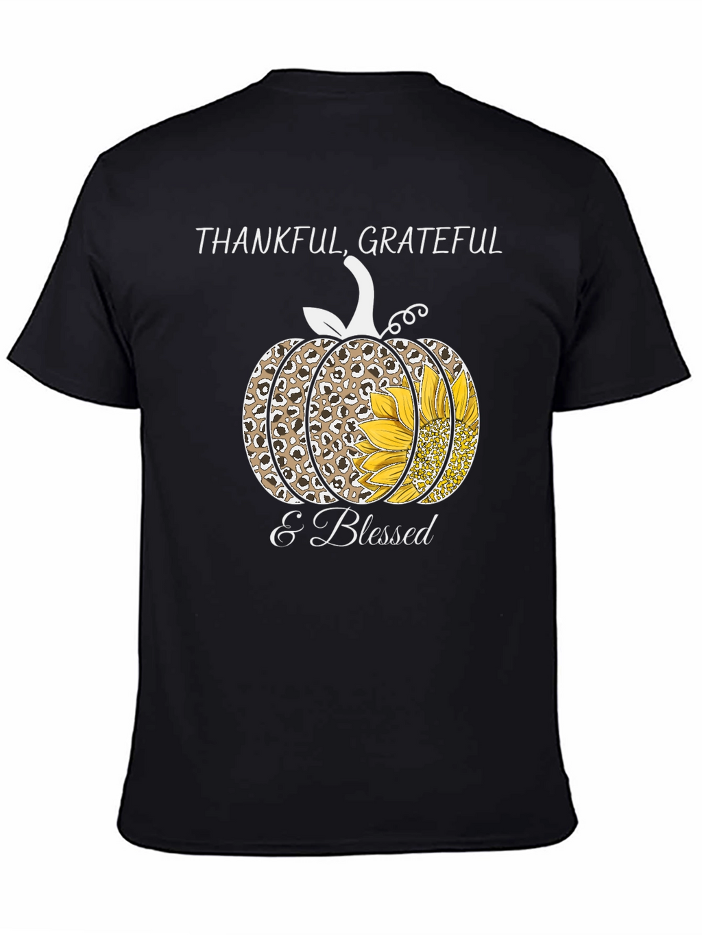 Thankful Grateful & Blessed Pumpkin T-Shirt