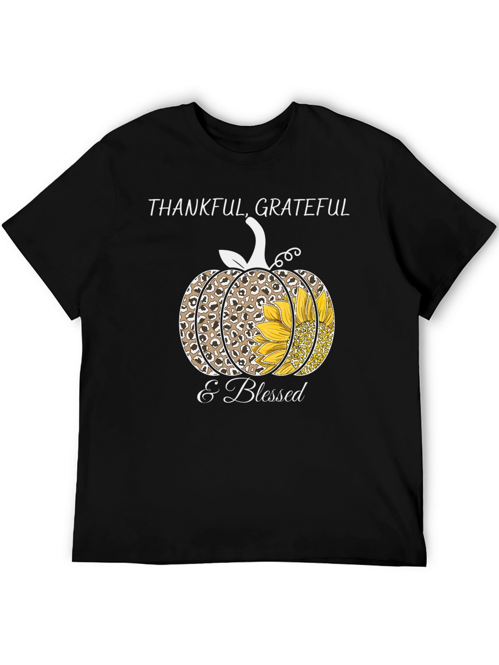 Thankful Grateful & Blessed Pumpkin T-Shirt