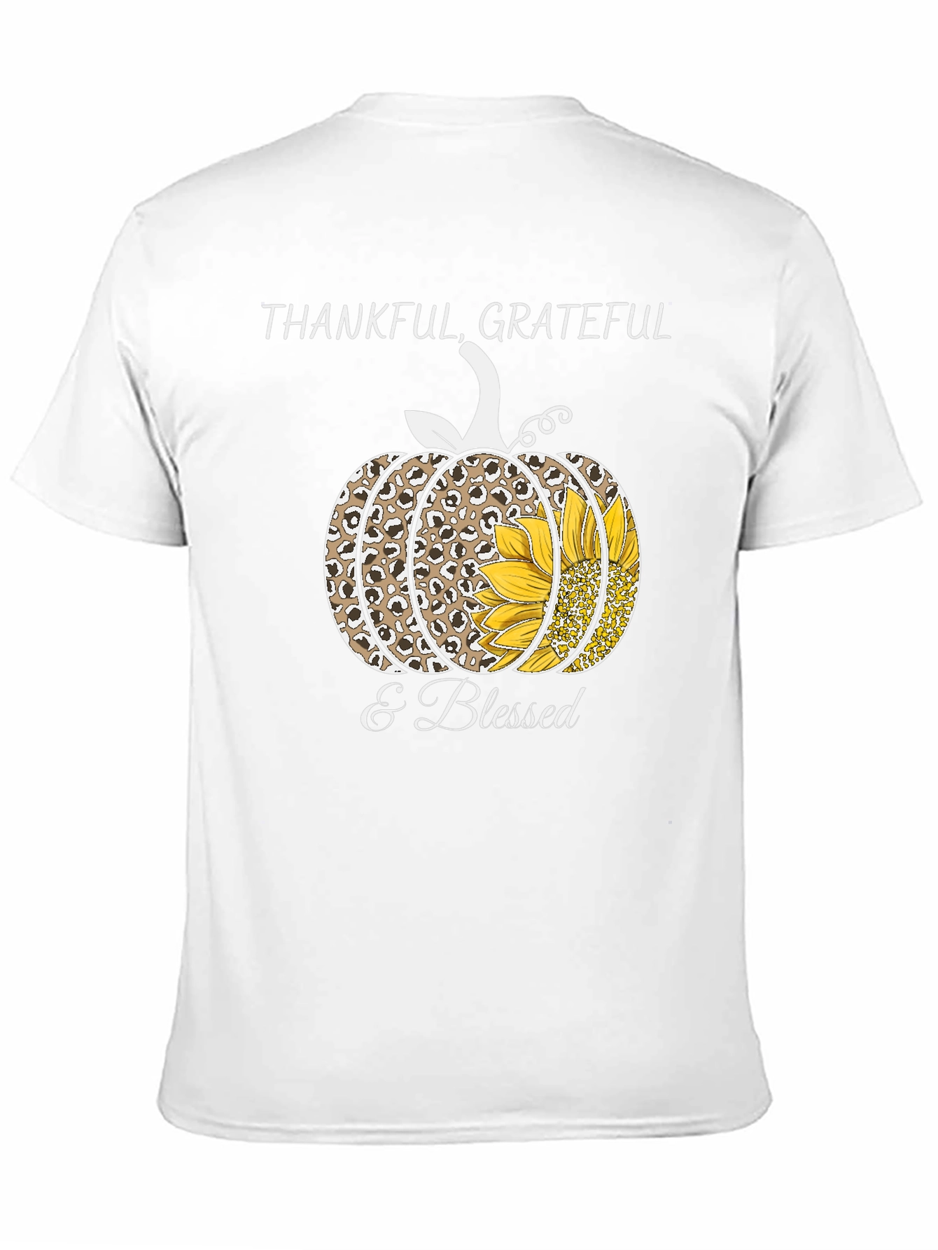 Thankful Grateful & Blessed Pumpkin T-Shirt