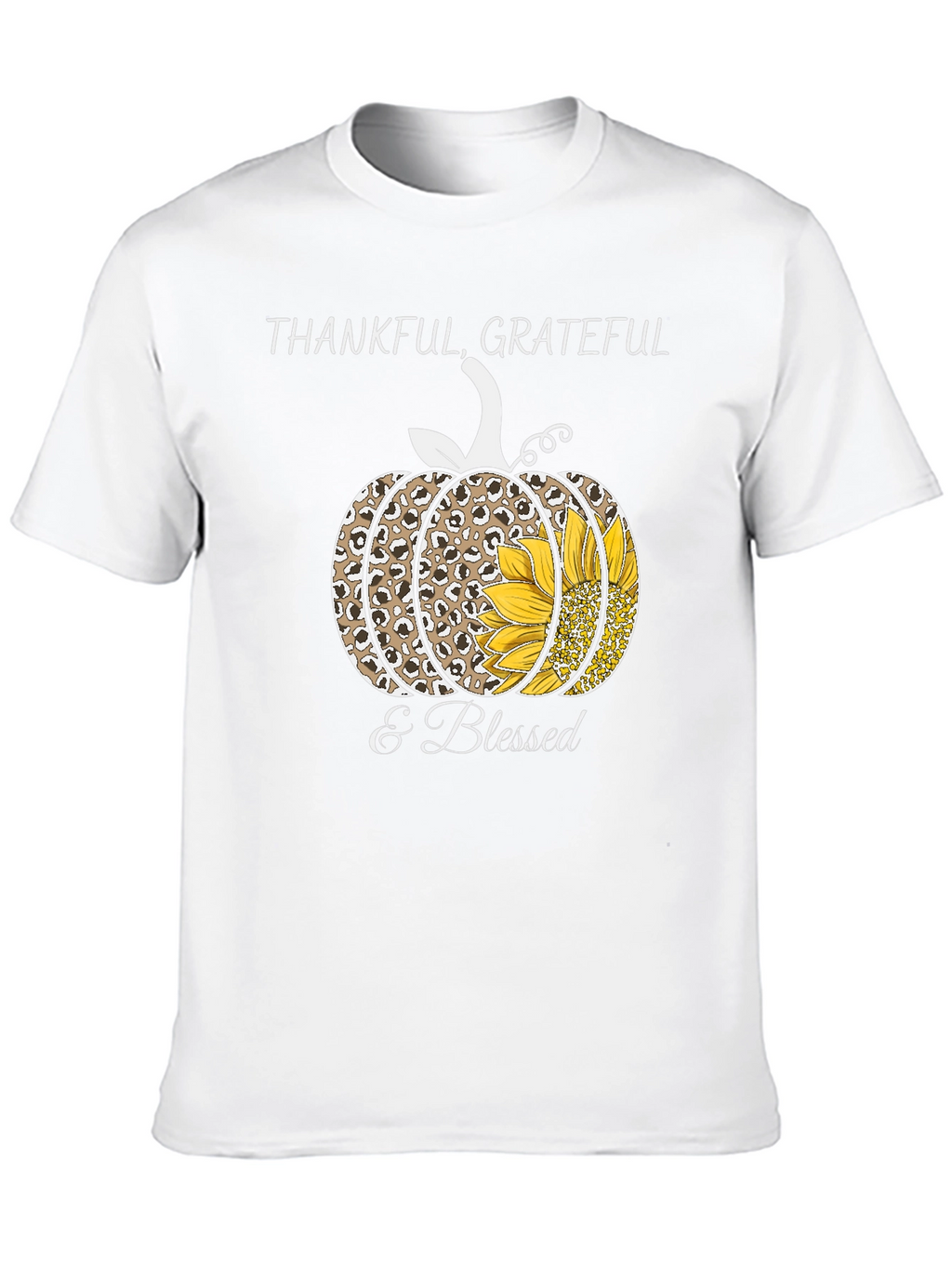 Thankful Grateful & Blessed Pumpkin T-Shirt