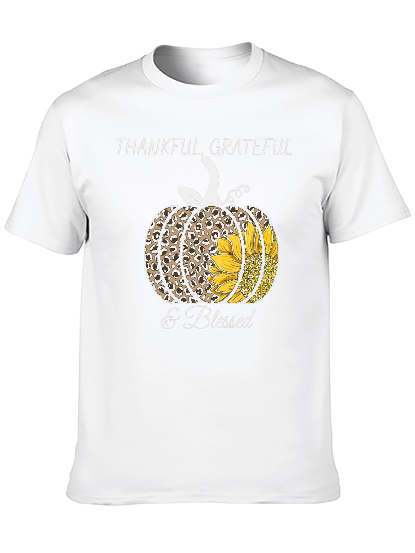Thankful Grateful & Blessed Pumpkin T-Shirt