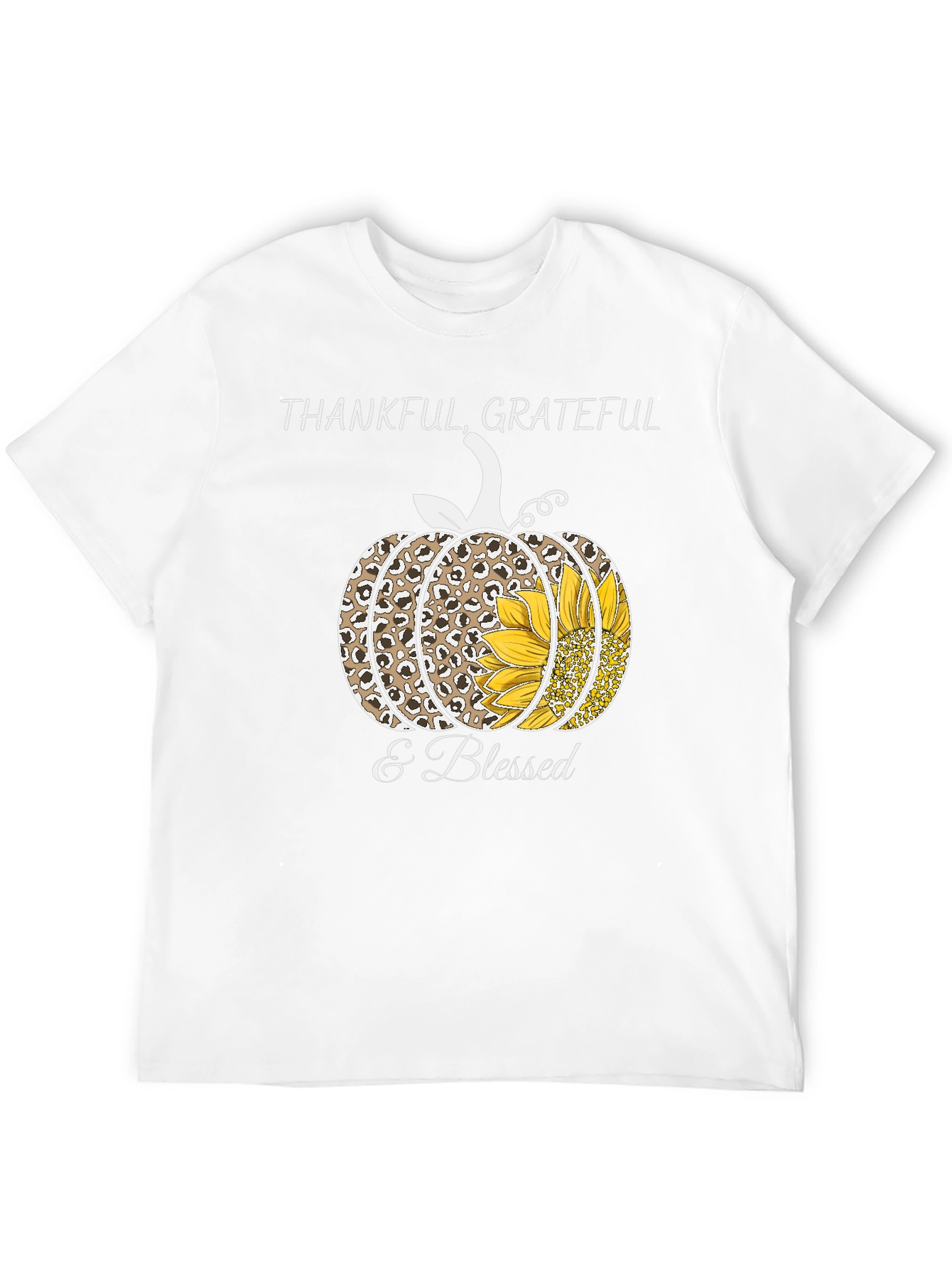 Thankful Grateful & Blessed Pumpkin T-Shirt