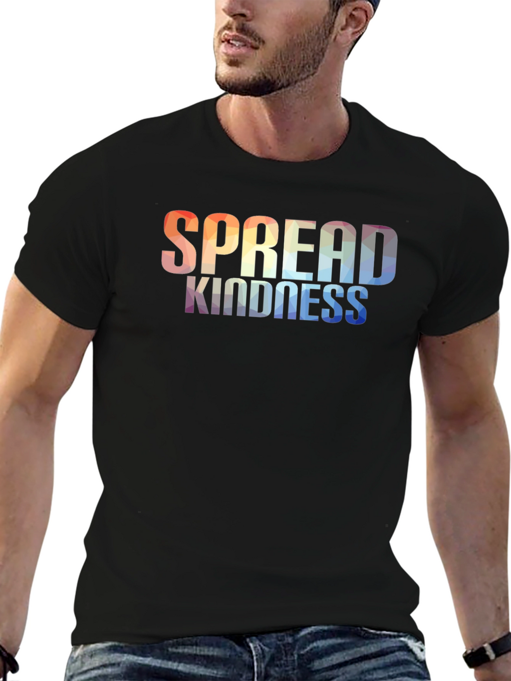 Spread Kindness Graphic Tee - Black Casual Shirt