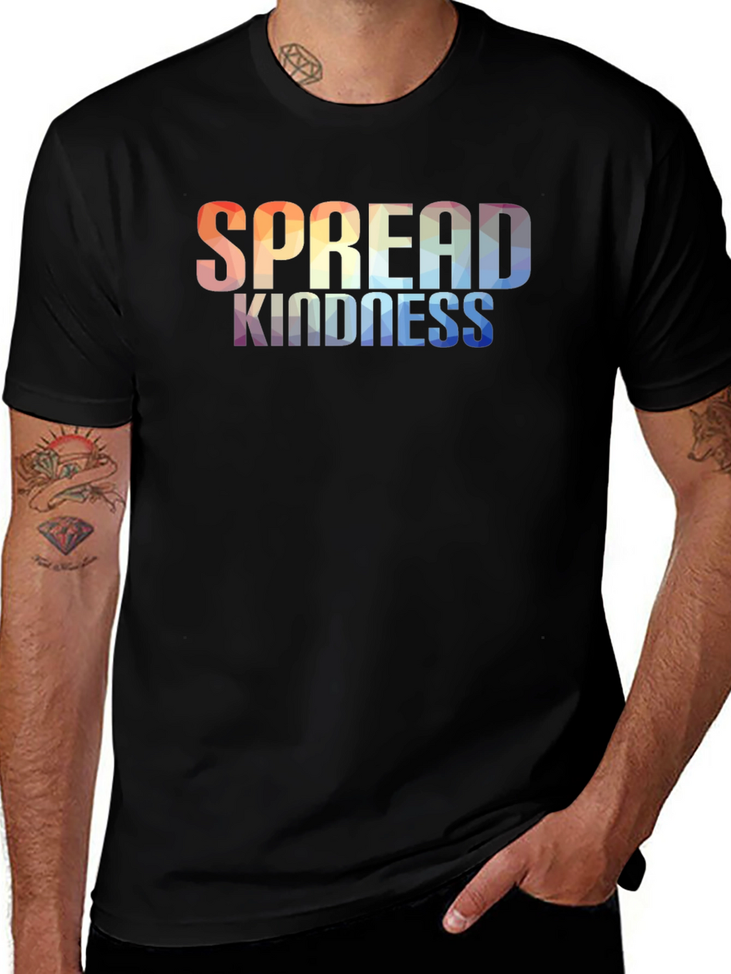 Spread Kindness Graphic Tee - Black Casual Shirt