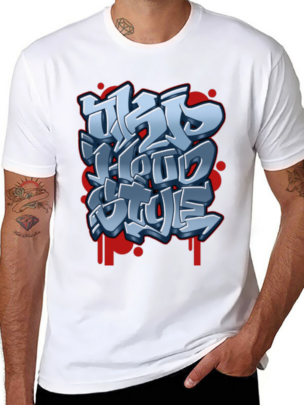 Urban Style Graphic Tee - Street Art Design