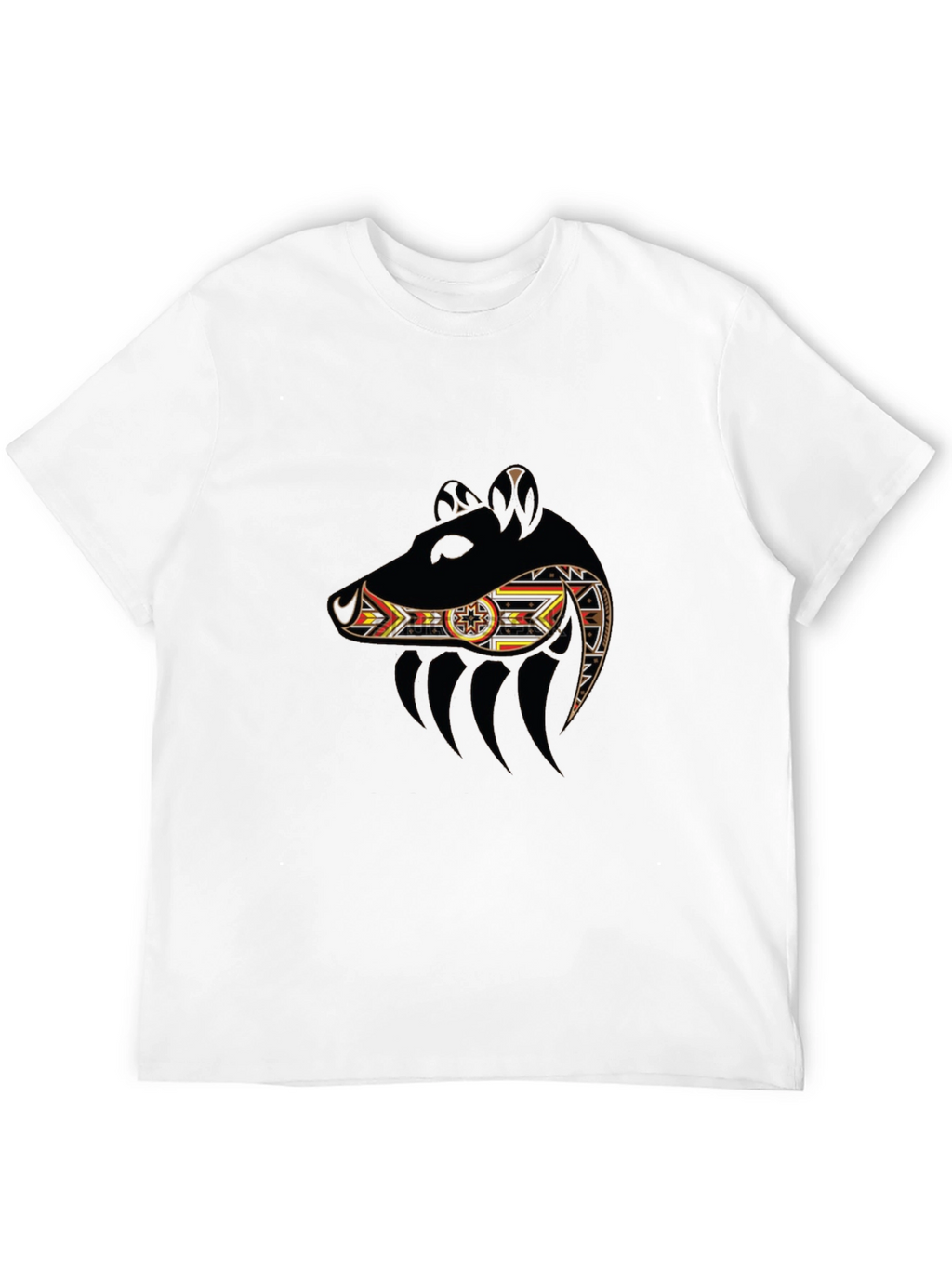 Tribal Bear Graphic Black T-Shirt