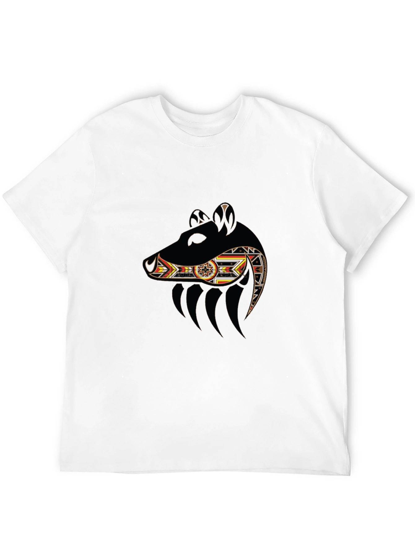 Tribal Bear Graphic Black T-Shirt