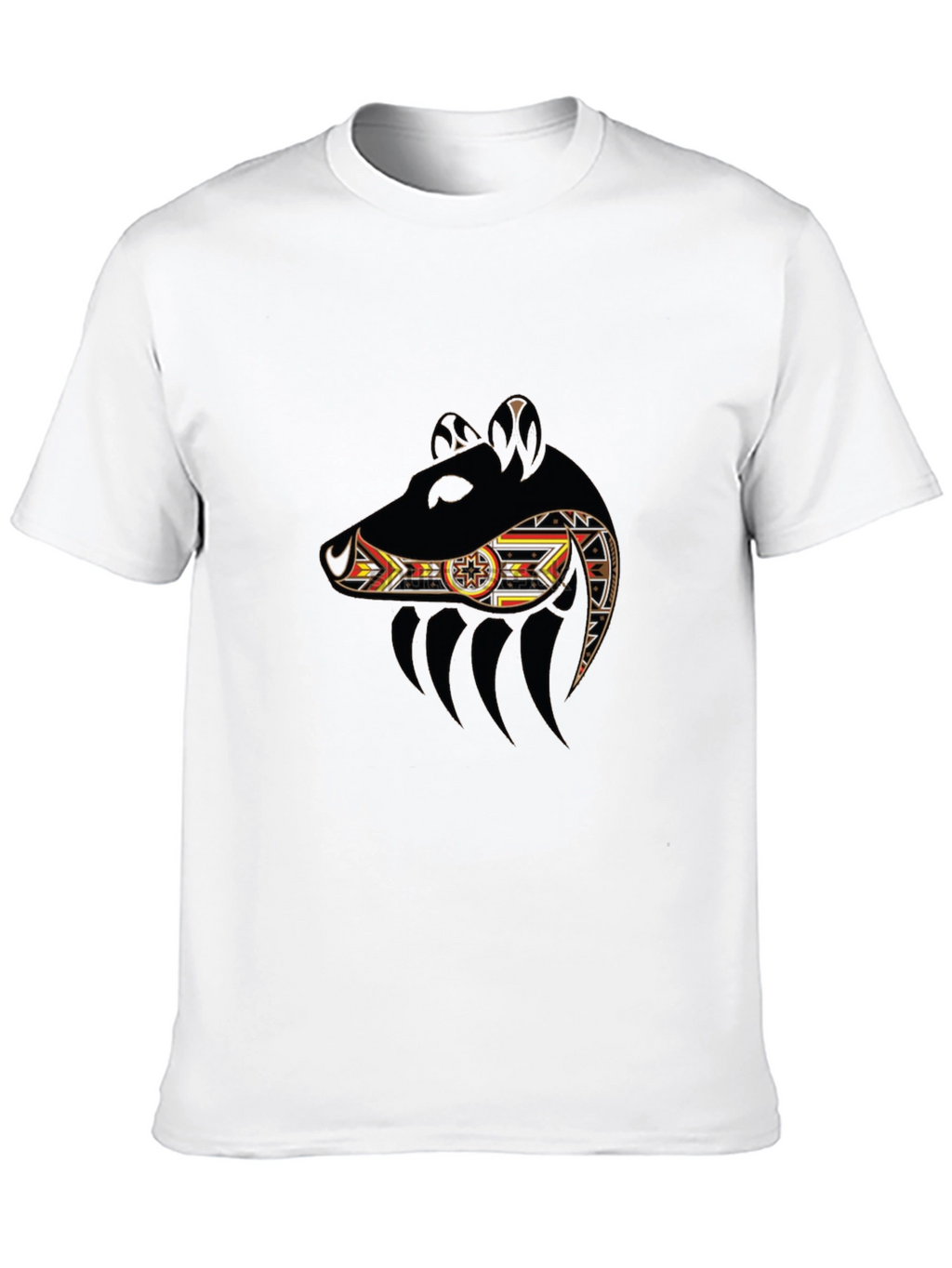 Tribal Bear Graphic Black T-Shirt