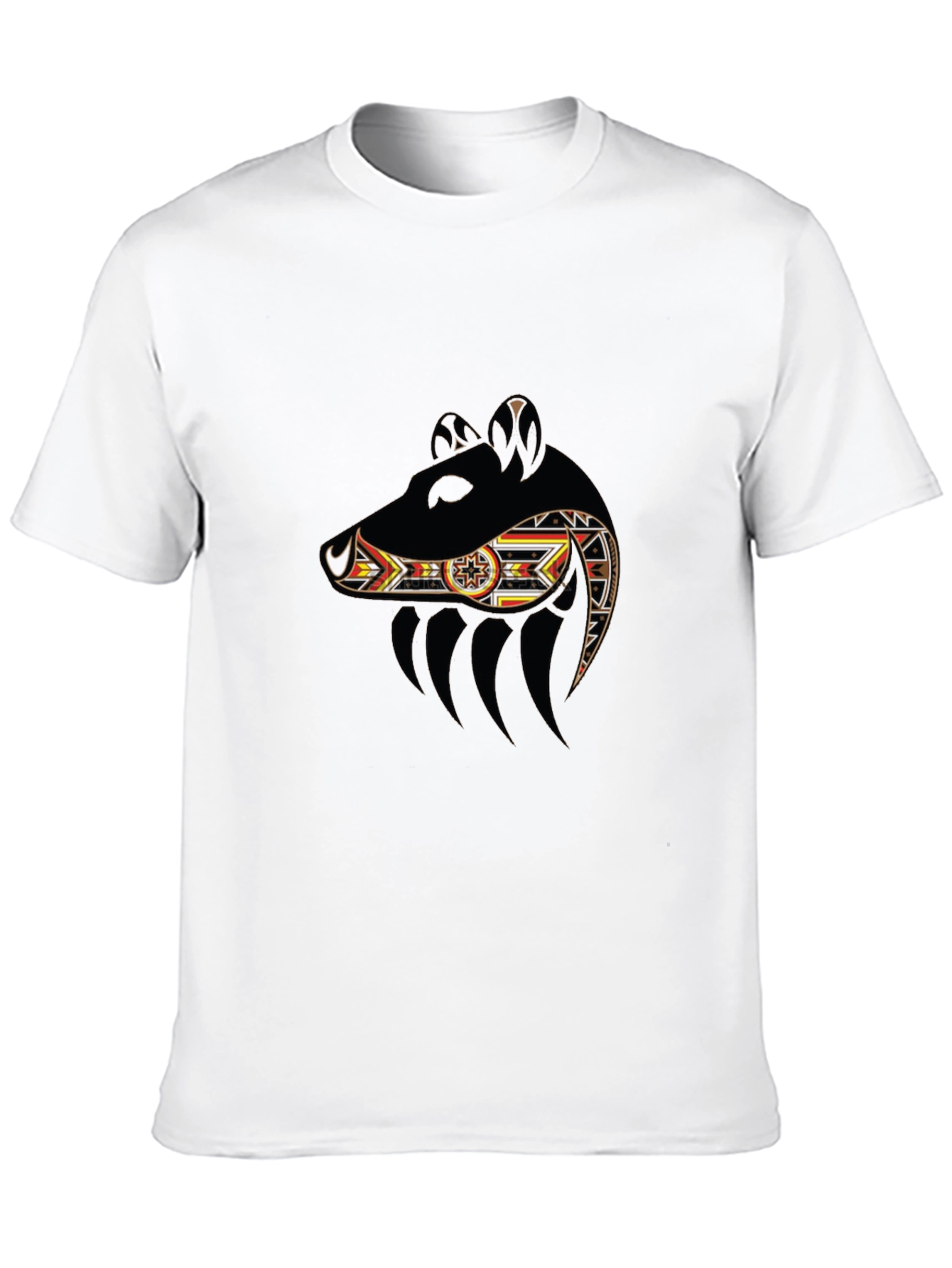 Tribal Bear Graphic Black T-Shirt